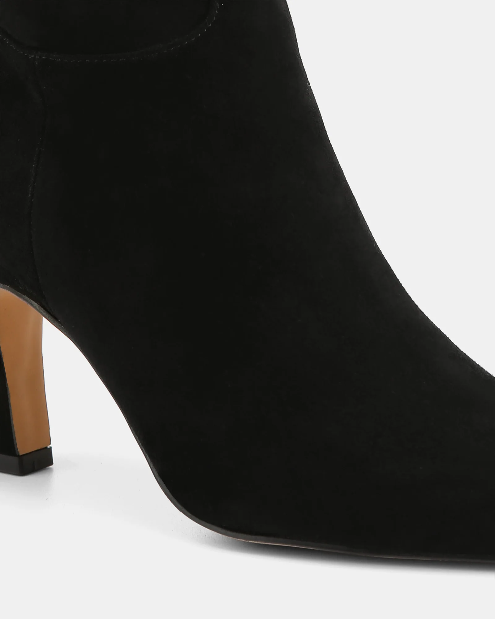 Louella Black Suede Leather Knee High Boot - Image 3