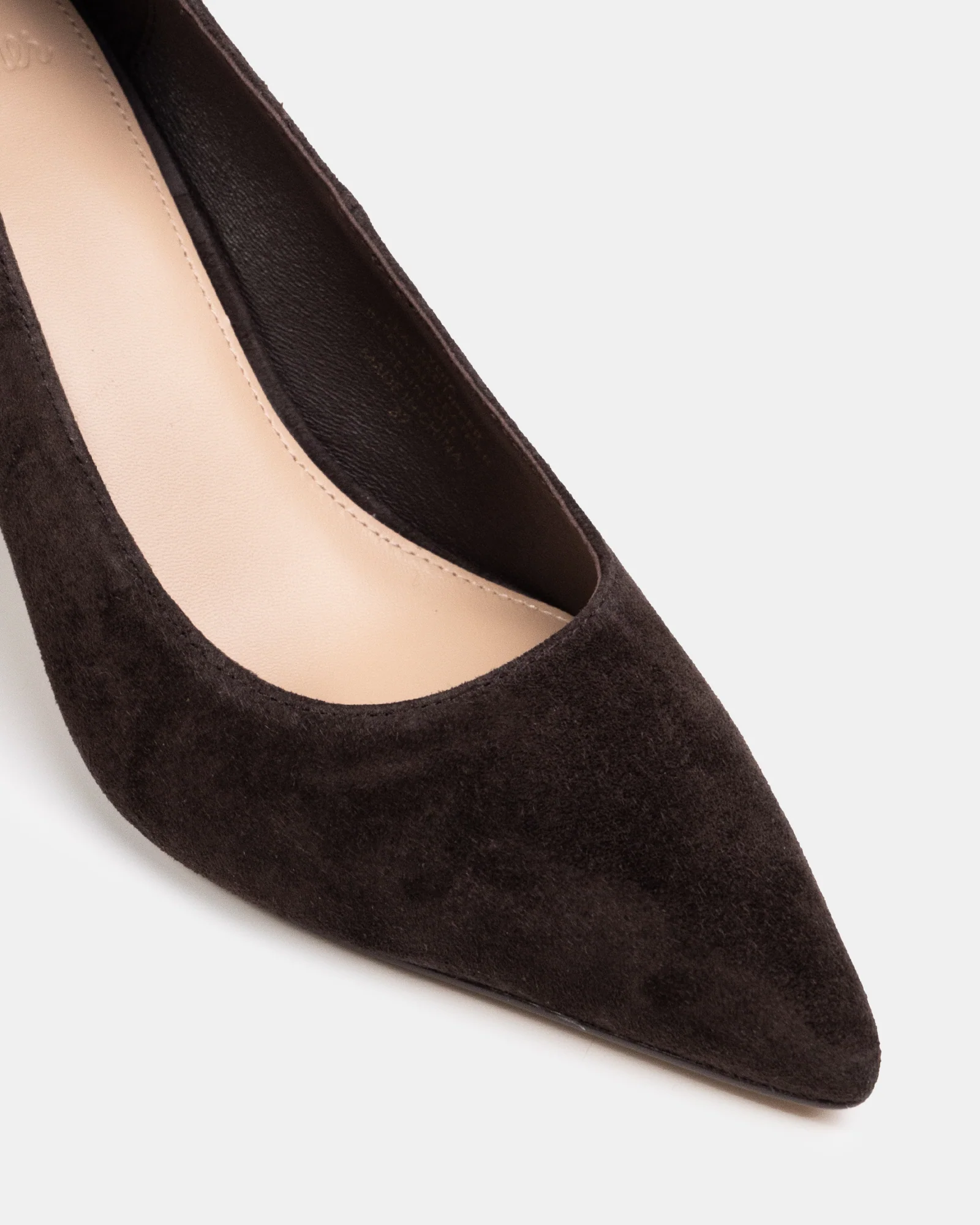 Lydia Mocha Brown Suede Leather Pump - Image 3