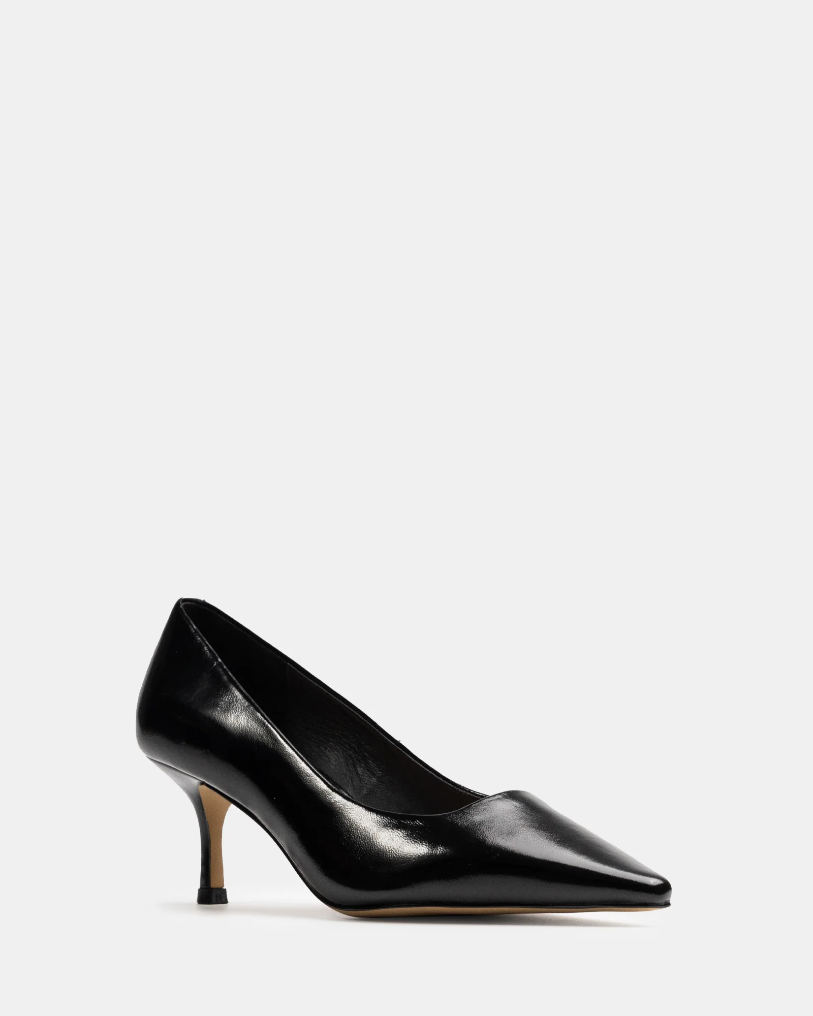Maine Black Shiny Leather Pump - Image 2