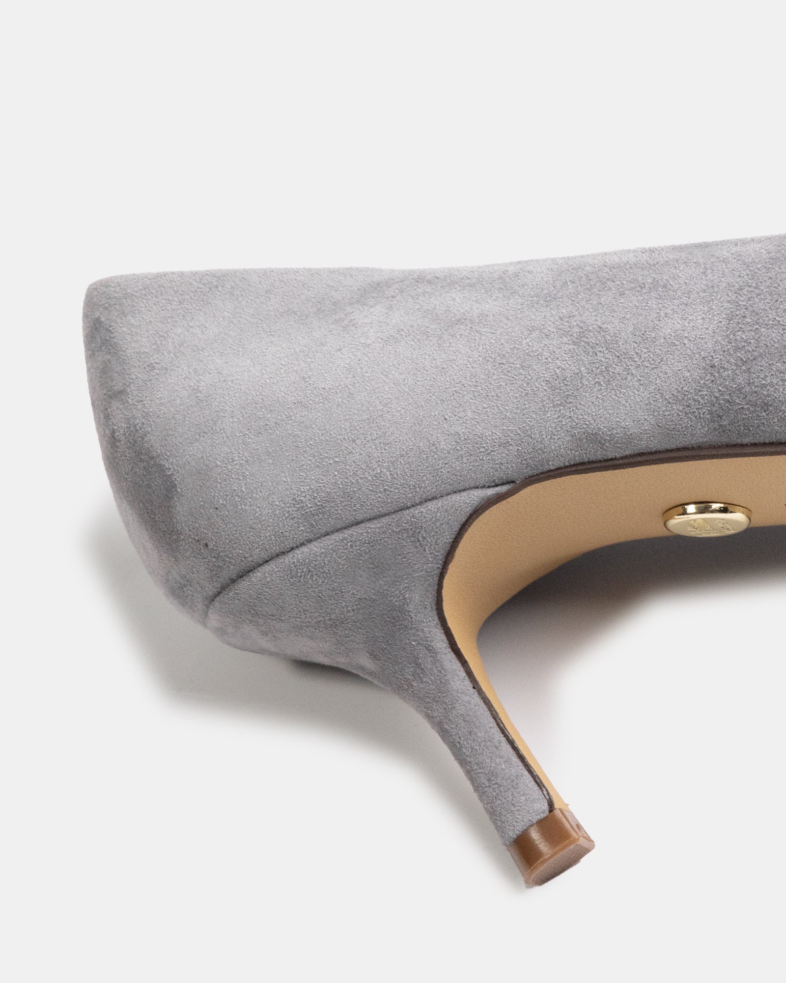 Maine Cement Grey Suede Leather Pump - Image 3