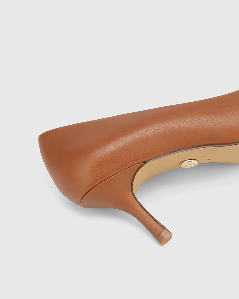 Maine Warm Cinnamon Leather Pump - Image 3