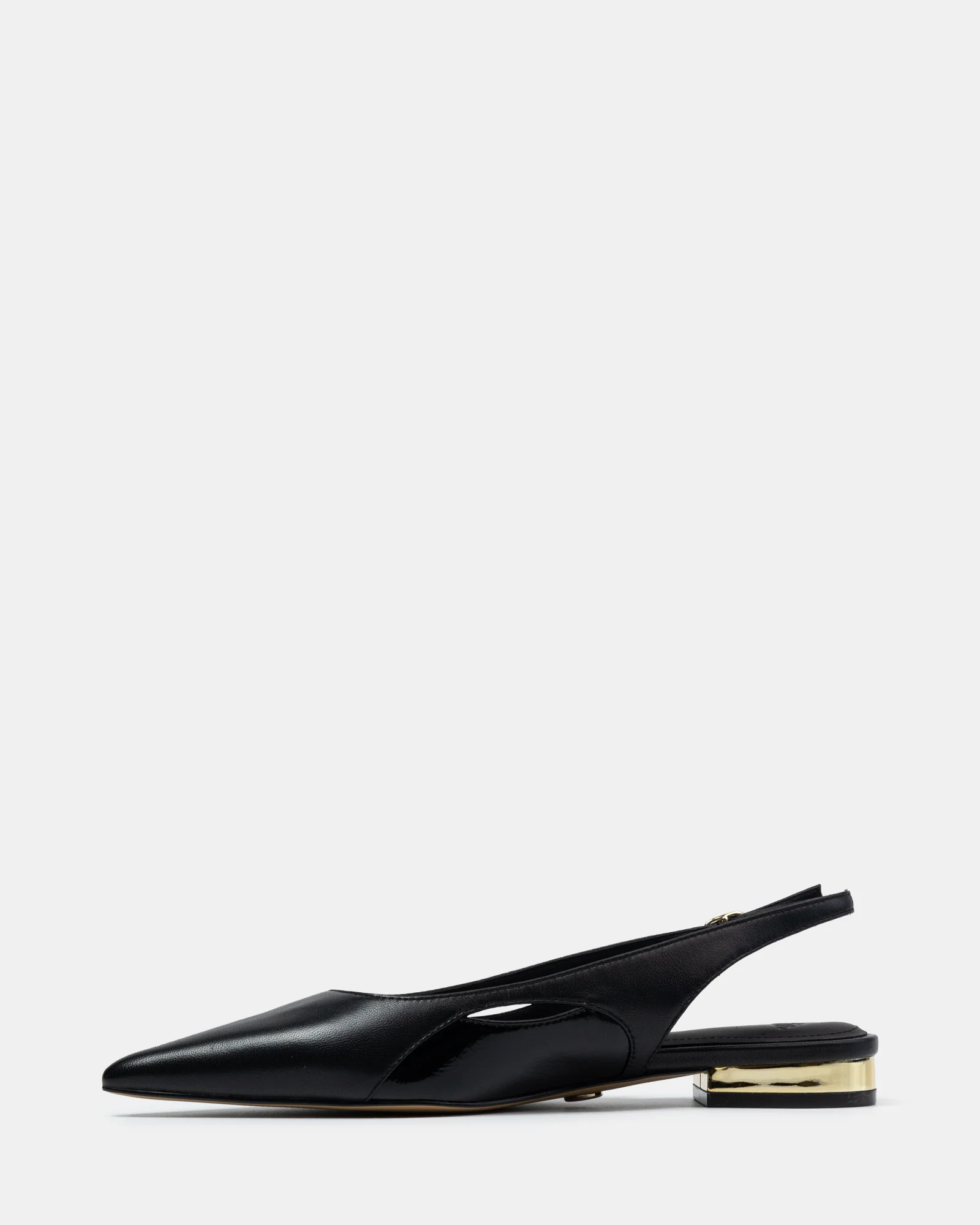 Margaret Black Leather Slingback - Image 6