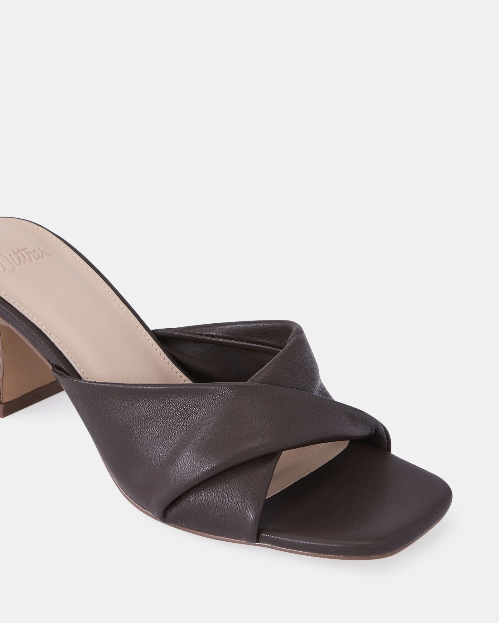 Marlee Syrup Leather Flared Heel Mule - Image 3