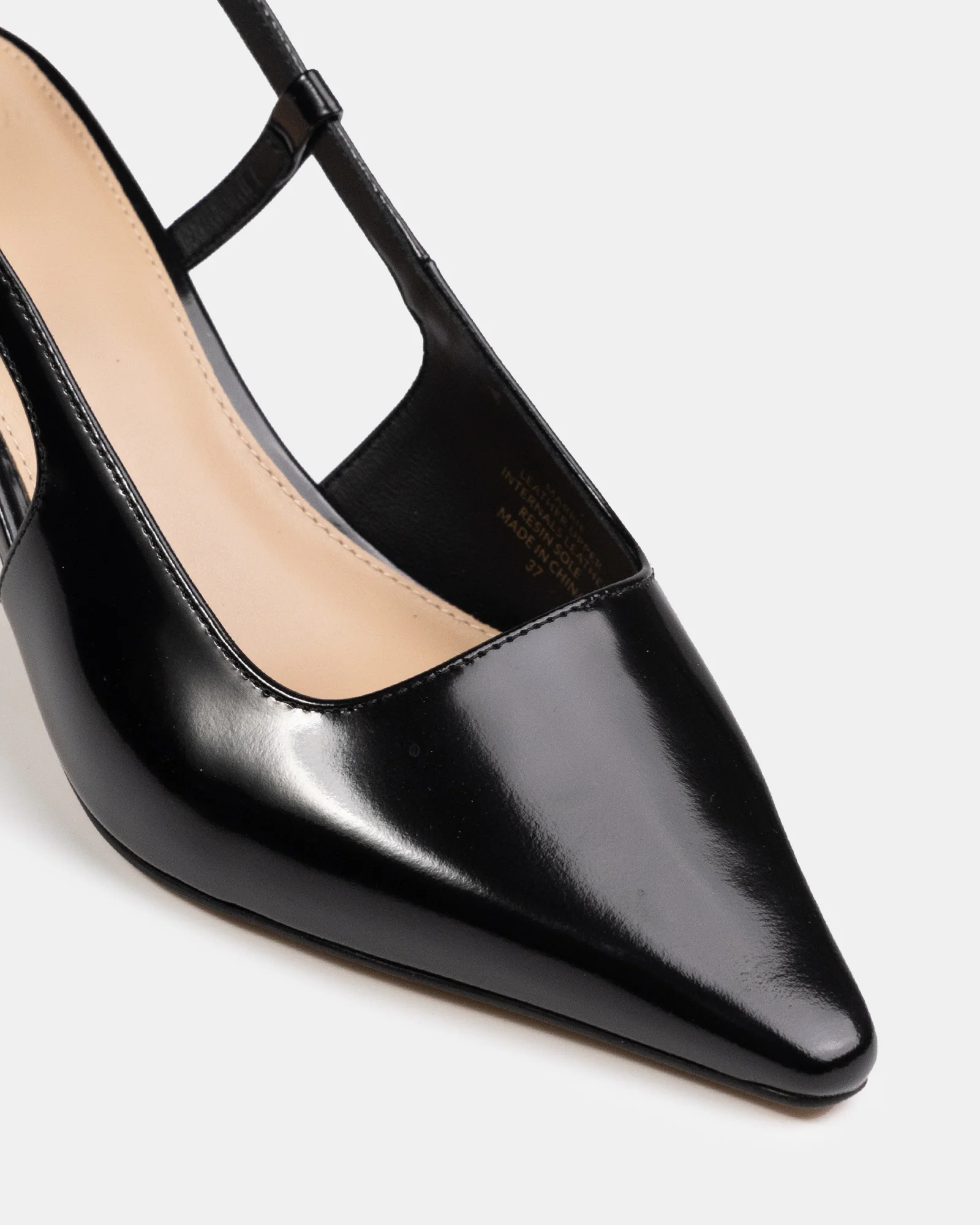Marrie Black Leather Slingback - Image 3