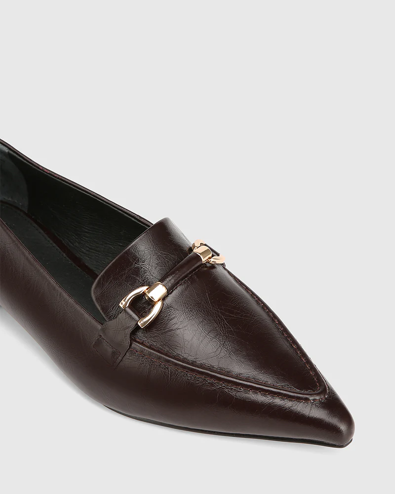Meela Raisin Crinkle Leather Loafer - Image 3