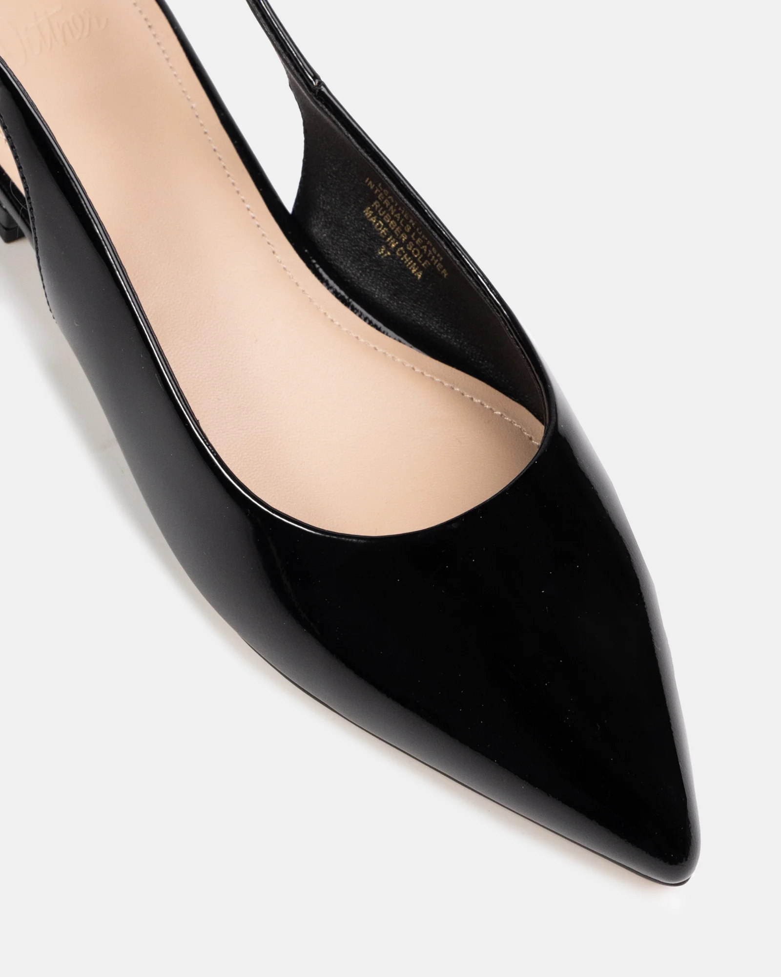 Meli Black Patent Leather Slingback - Image 3