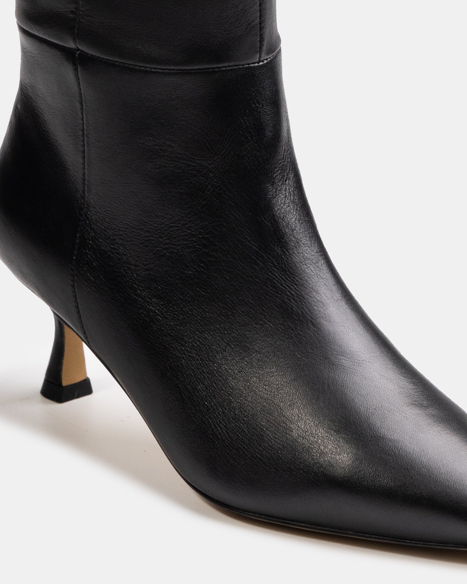 Mia Black Leather Knee High Boot - Image 3