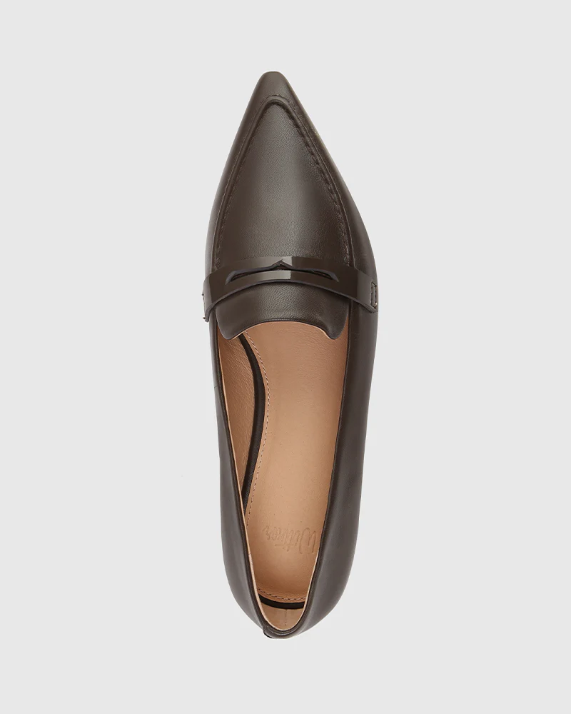 Moira Espresso Leather Loafer - Image 5
