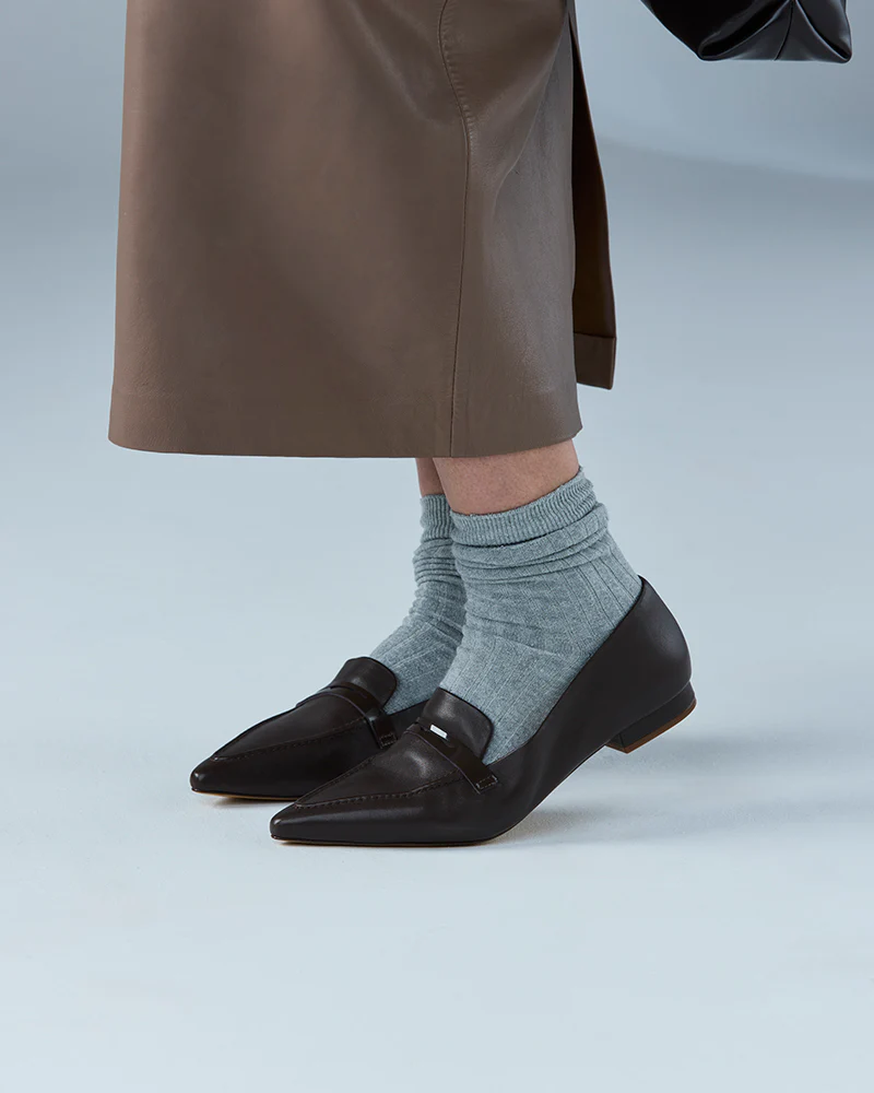 Moira Espresso Leather Loafer - Image 8