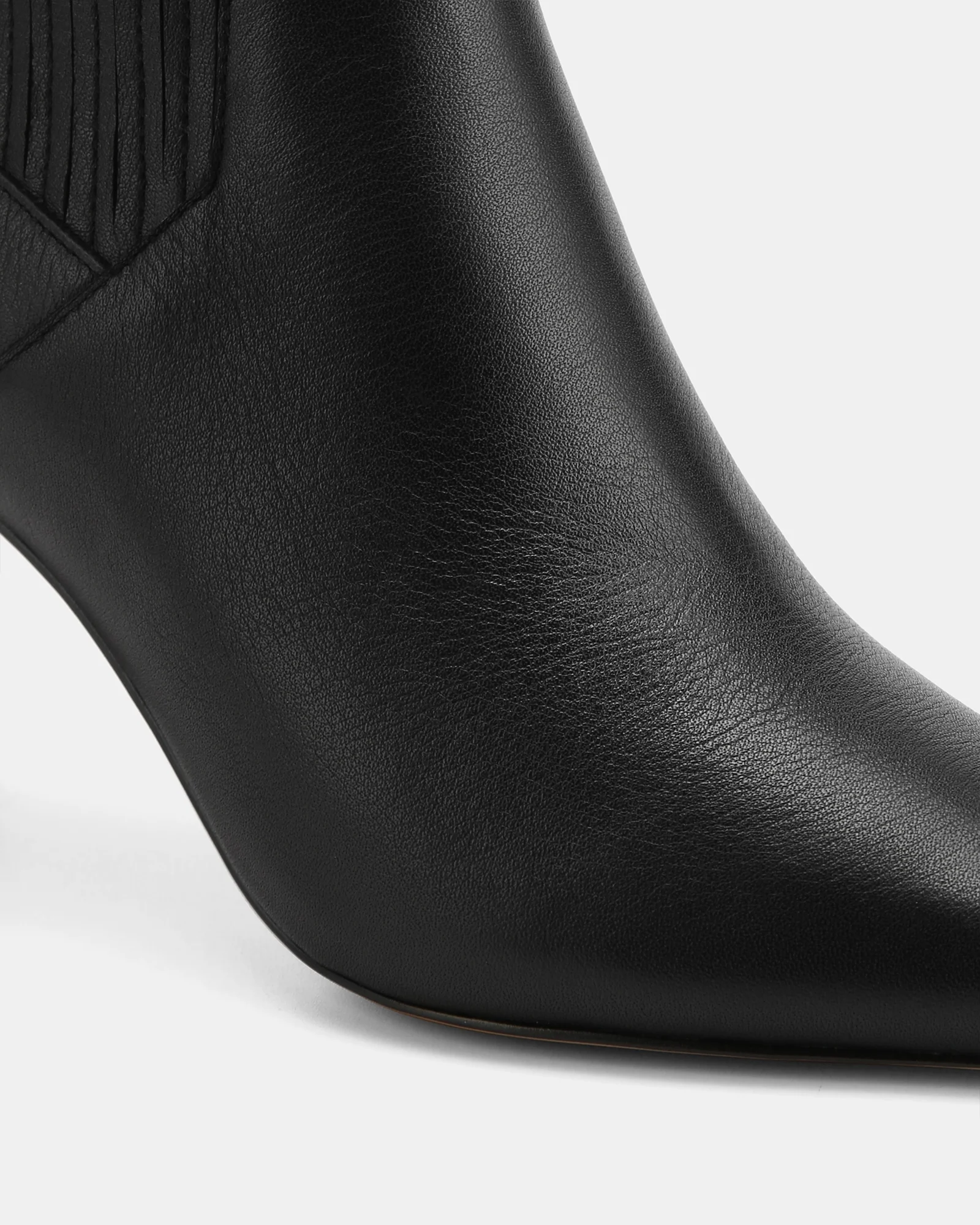 Natalie Black Leather Ankle Boot - Image 3