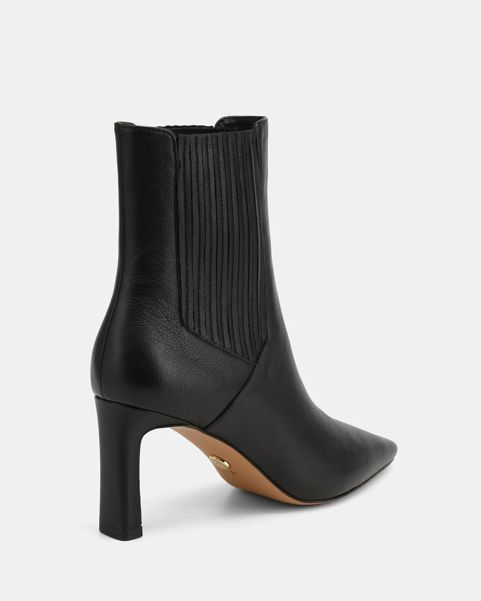 Natalie Black Leather Ankle Boot - Image 4