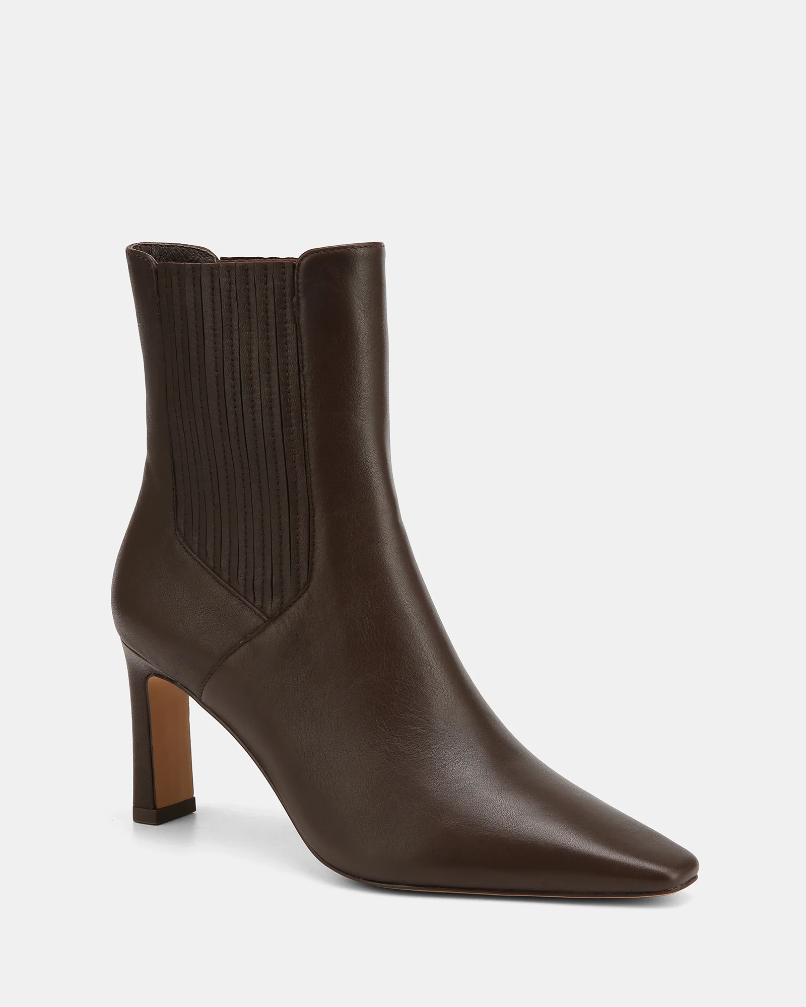 Natalie Dark Brown Pebble Leather Ankle Boot - Image 2