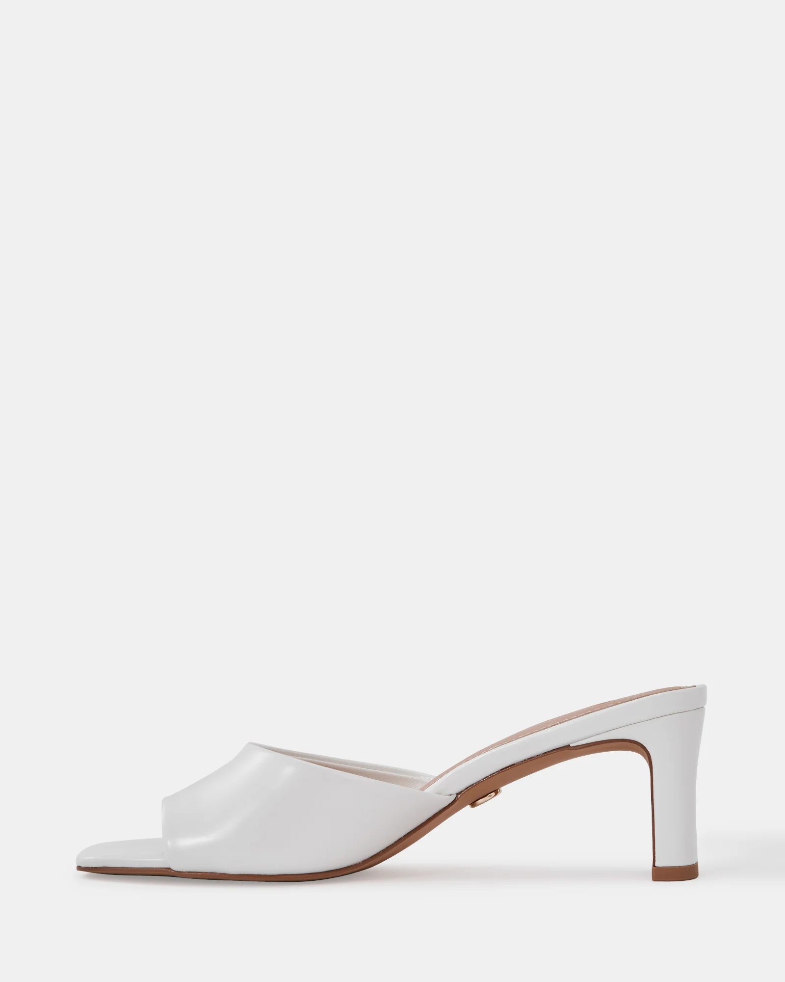 Nikita Optic White Leather Slim Heel Mule - Image 6