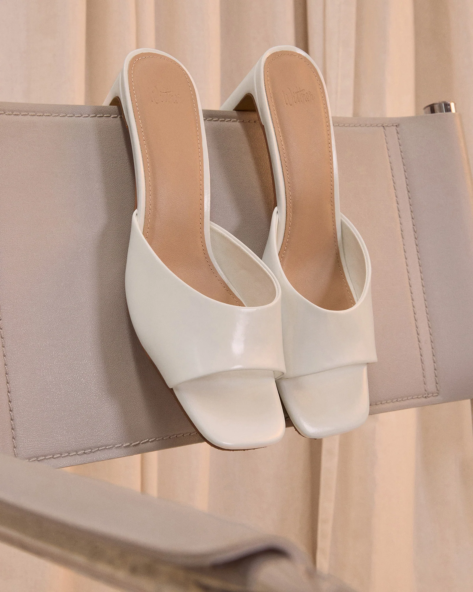 Nikita Optic White Leather Slim Heel Mule - Image 7