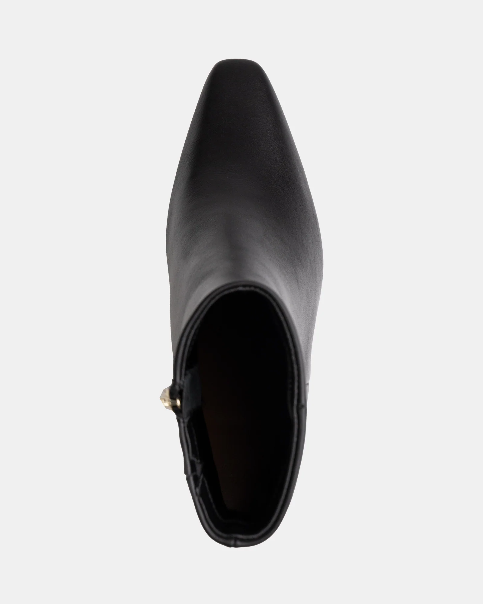 Nina Black Leather Ankle Boot - Image 5