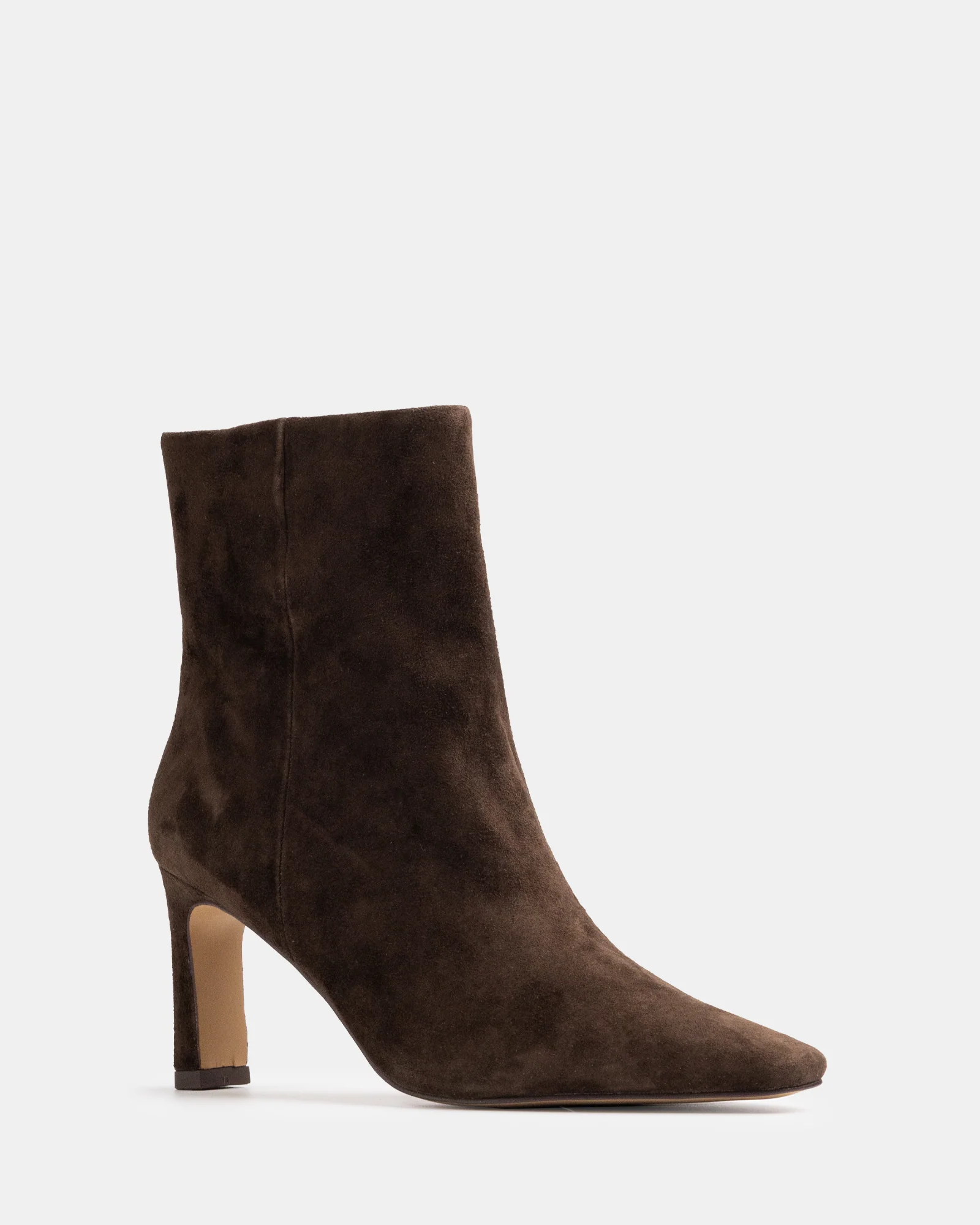 Nina Chocolate Suede Leather Ankle Boot - Image 2