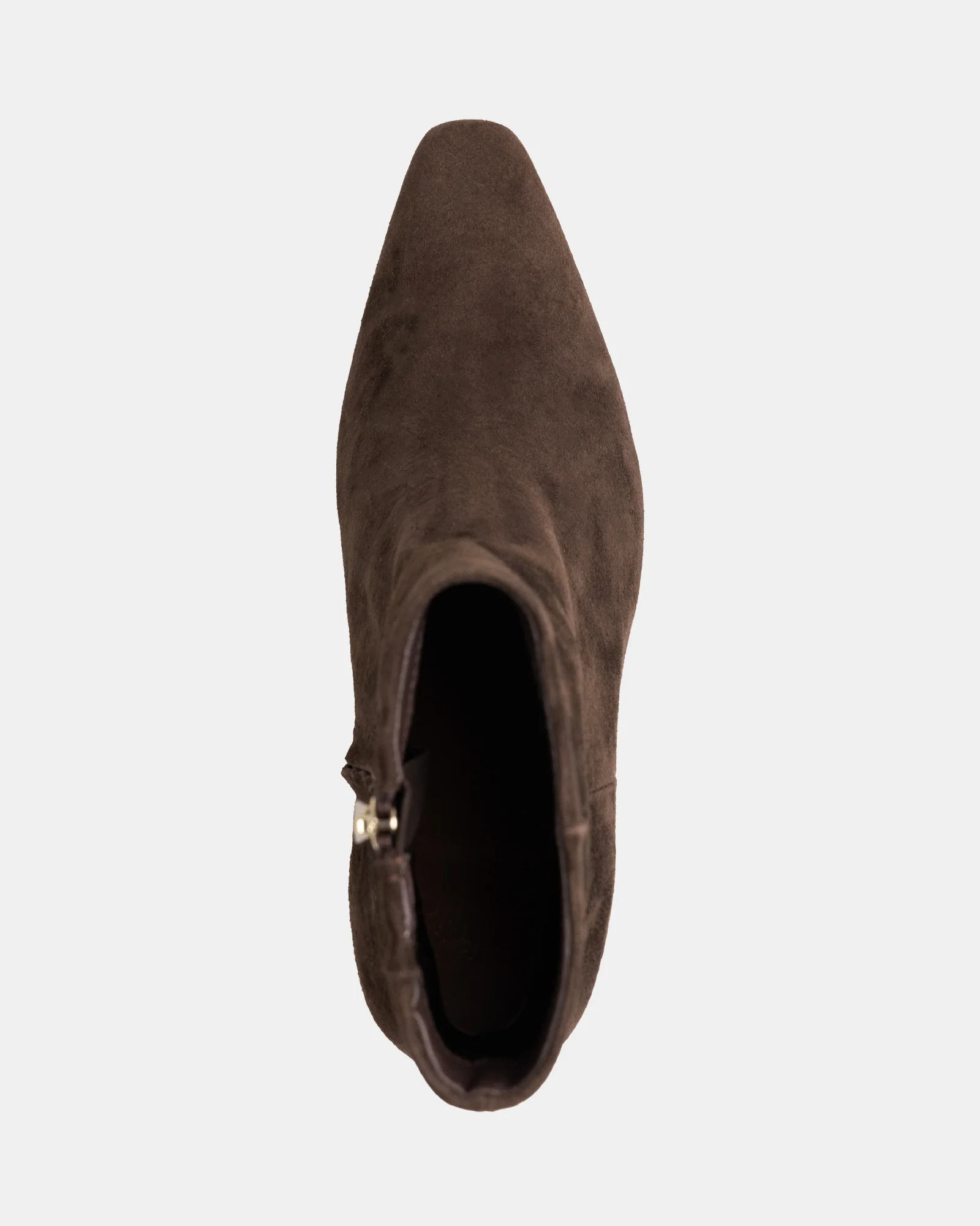Nina Chocolate Suede Leather Ankle Boot - Image 5