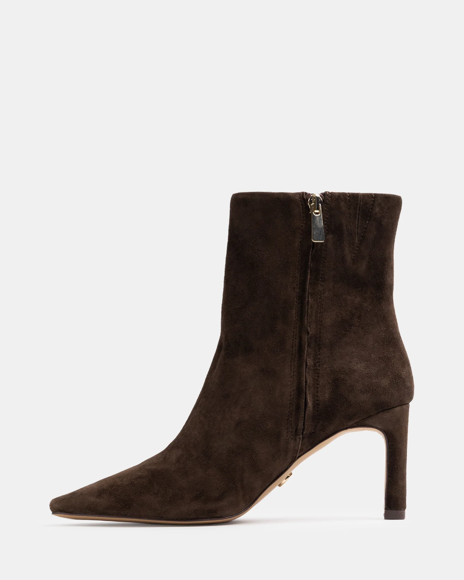 Nina Chocolate Suede Leather Ankle Boot - Image 6