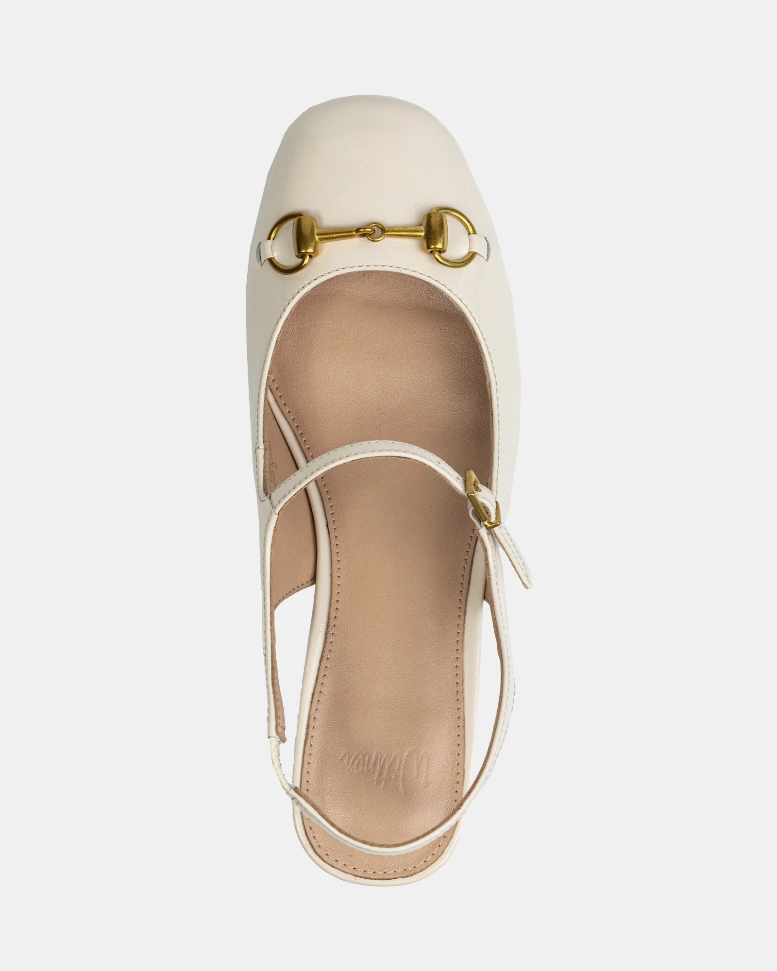 Nora Vintage Ivory Patent Leather Slingback - Image 5