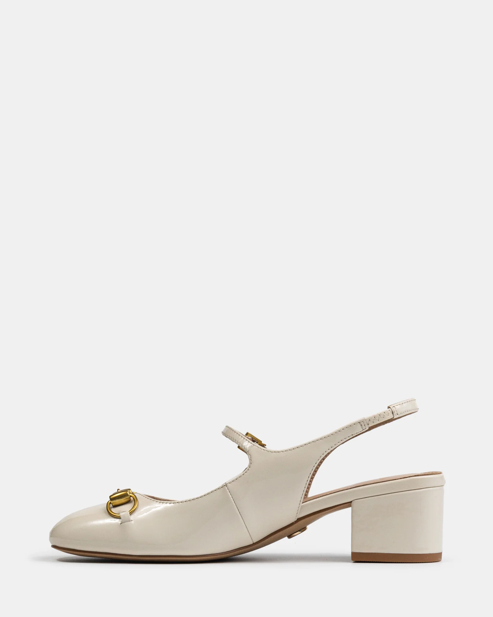 Nora Vintage Ivory Patent Leather Slingback - Image 6