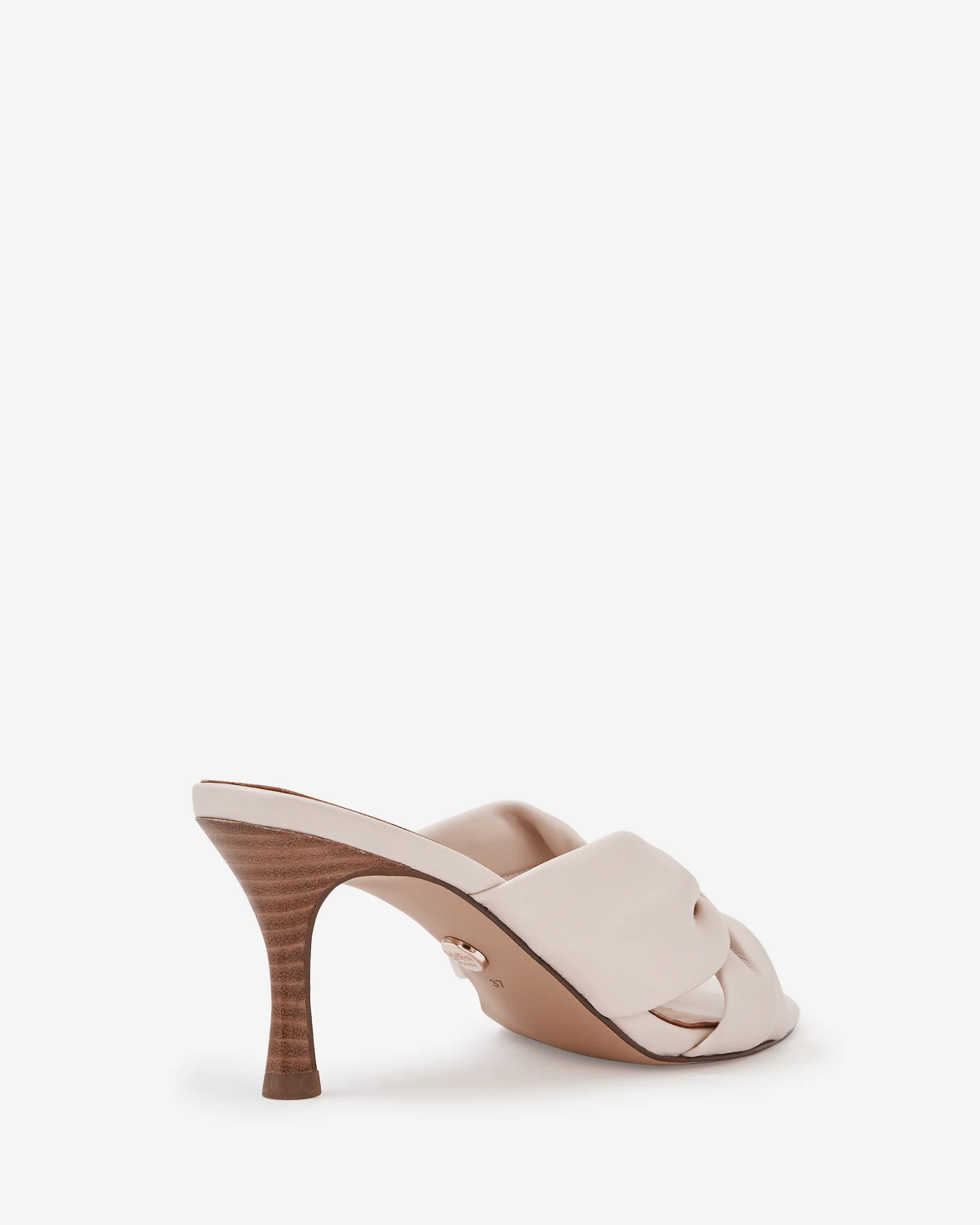Oralia Vintage Ivory Leather Stiletto Mule - Image 4