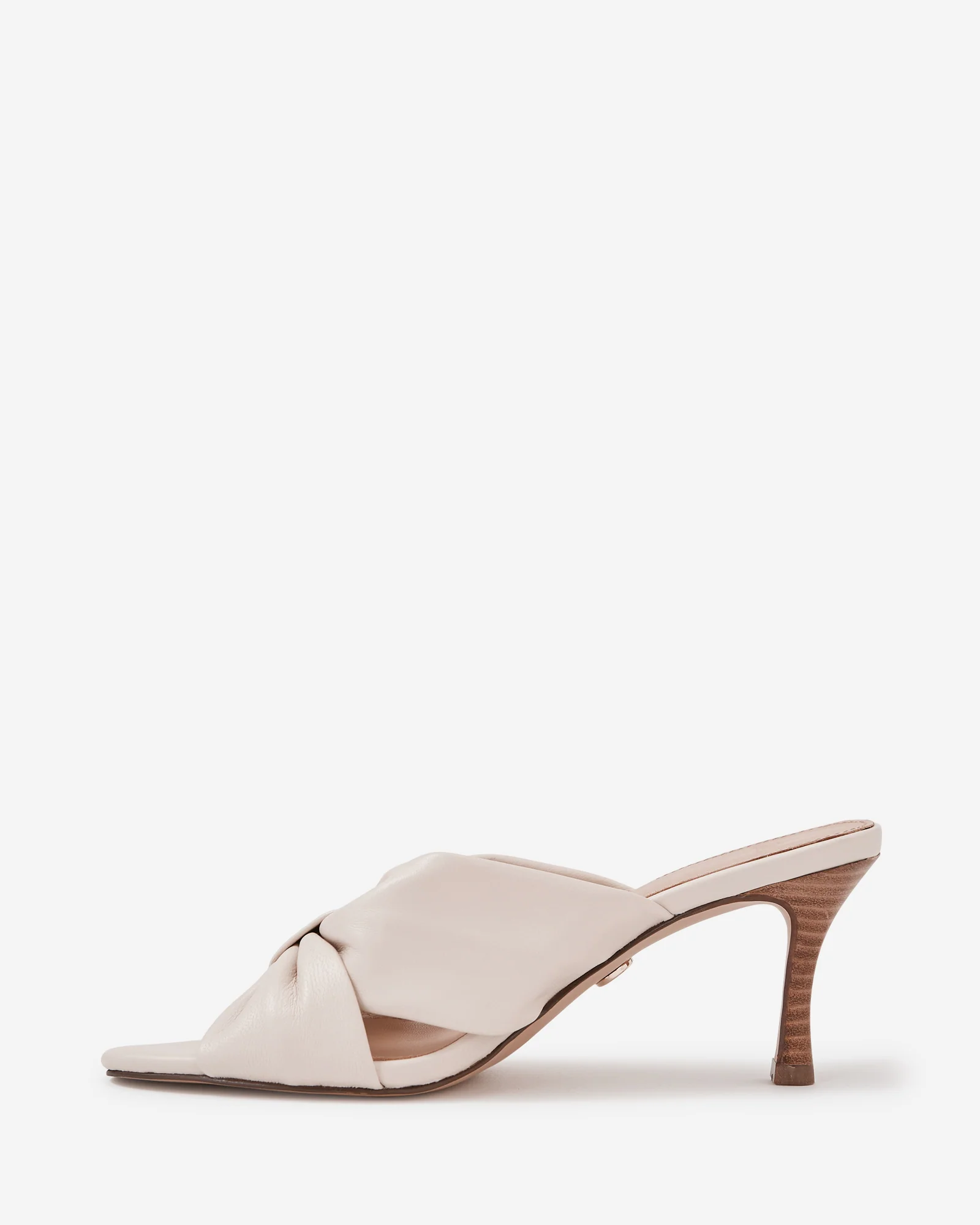 Oralia Vintage Ivory Leather Stiletto Mule - Image 6