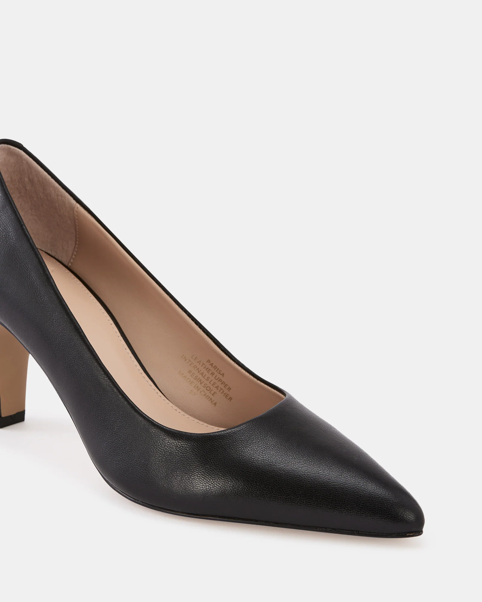 Parisa Black Leather Pump - Image 3