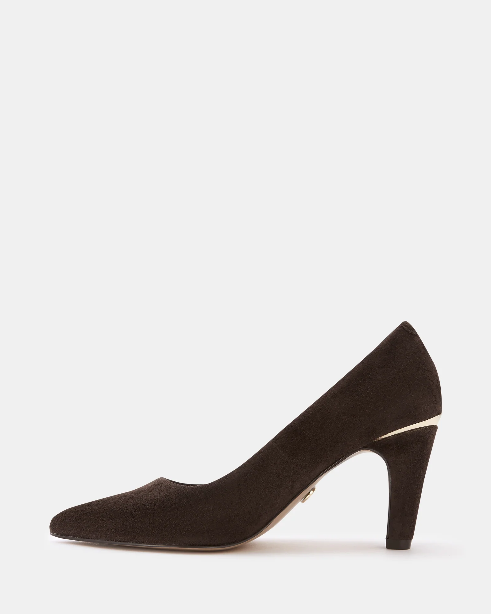Parisa Chocolate Suede Leather Pump - Image 6