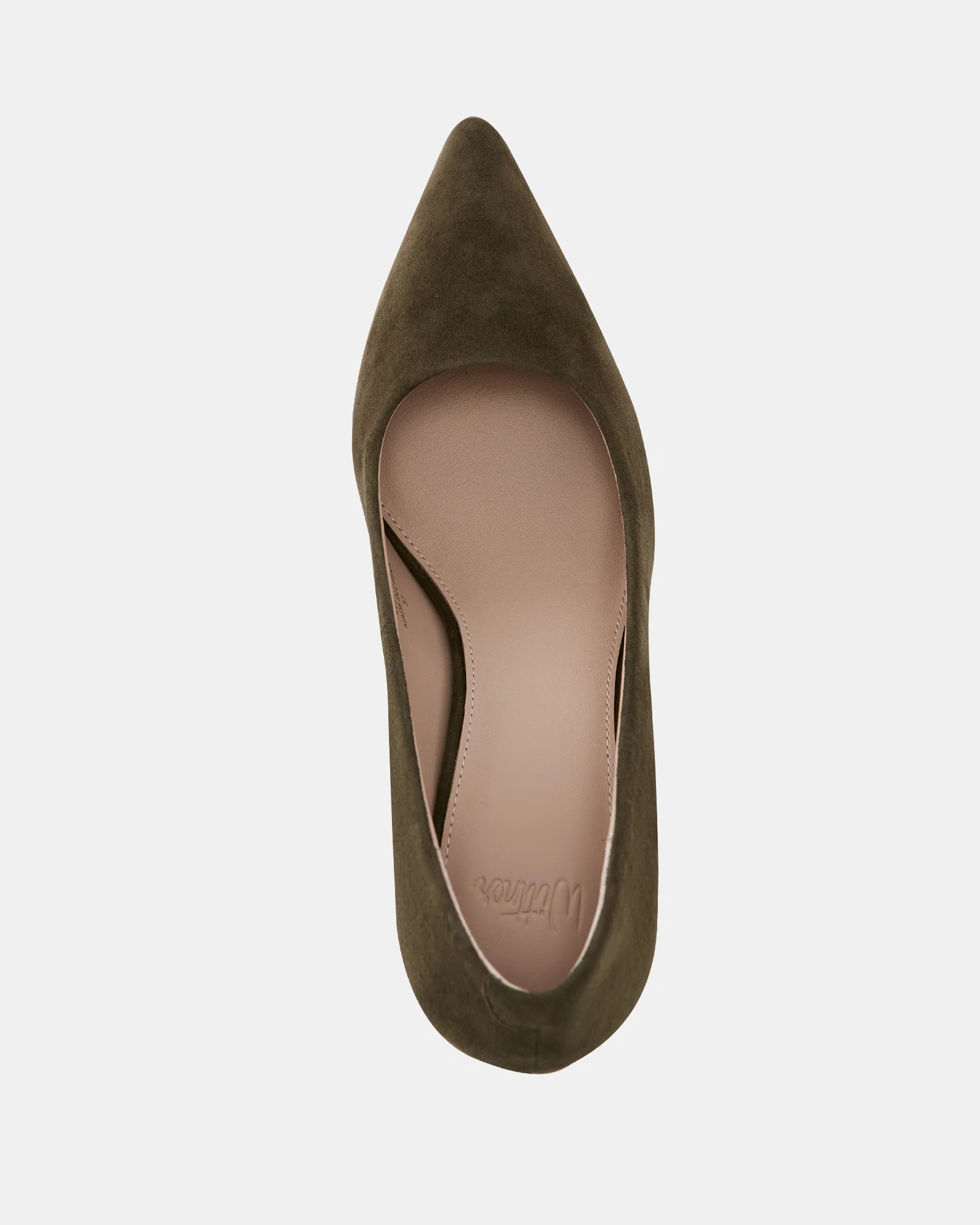 Parisa Olive Green Suede Leather Pump - Image 5