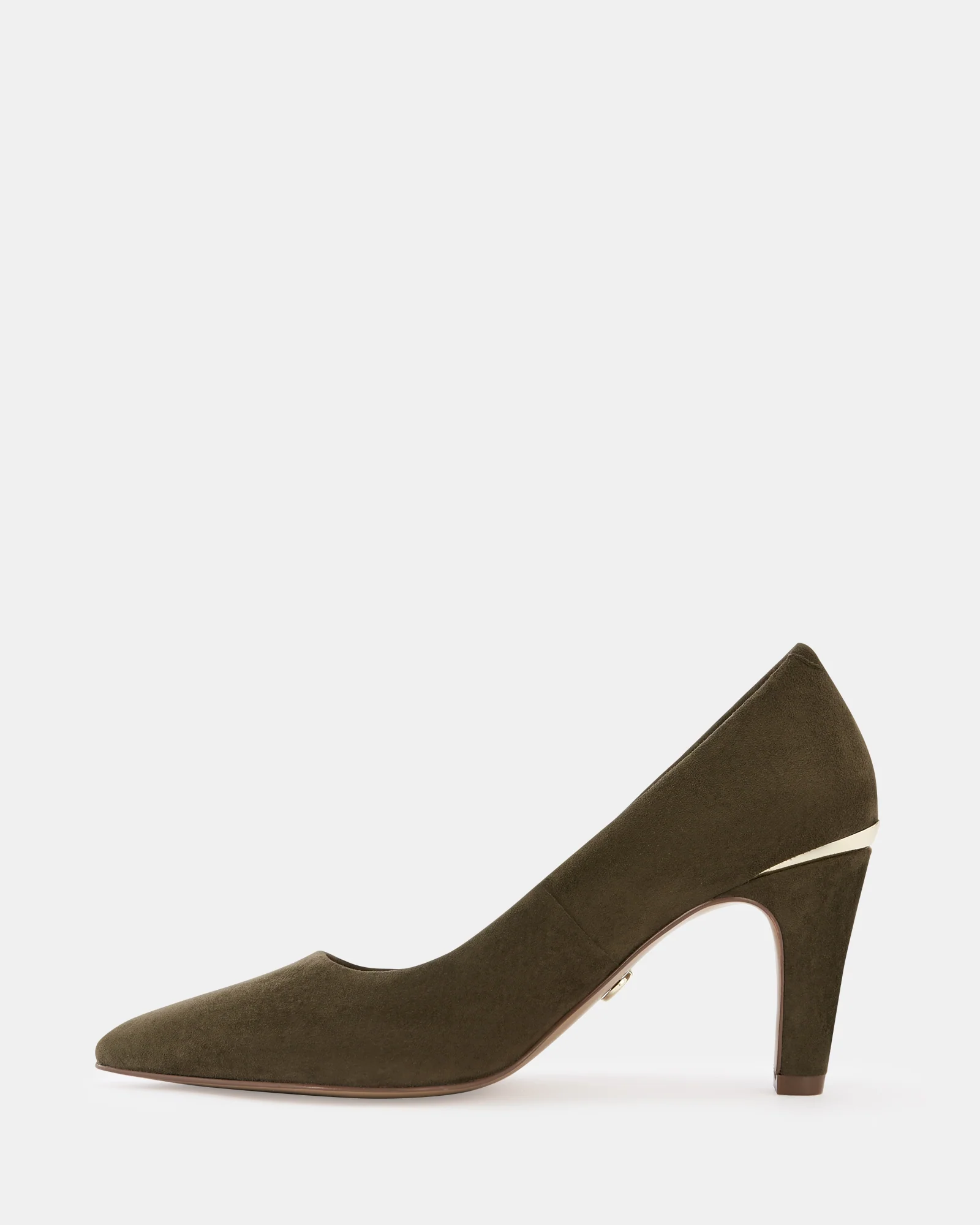 Parisa Olive Green Suede Leather Pump - Image 6