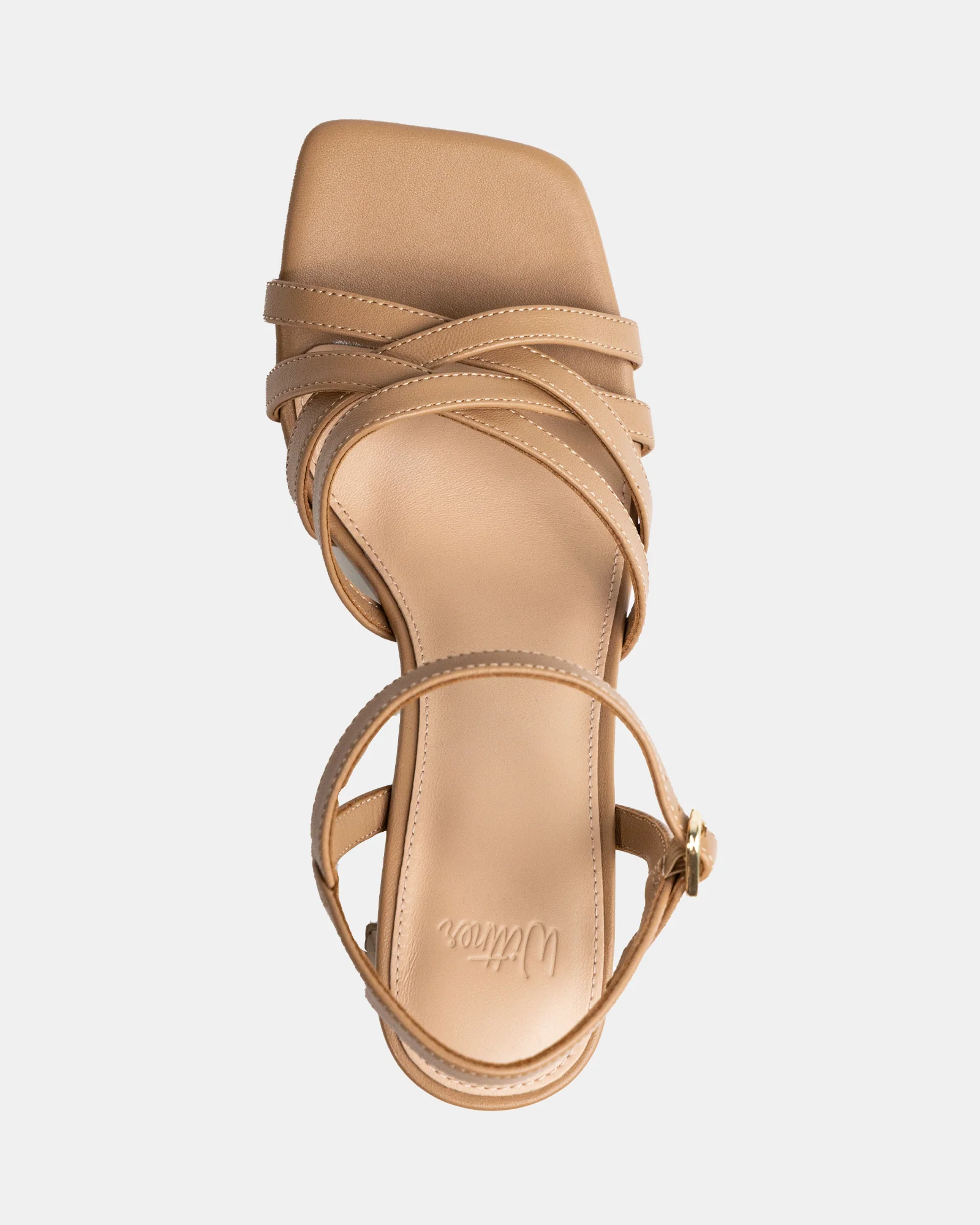 Ponaro Dark Sand Leather Slim Heel - Image 5