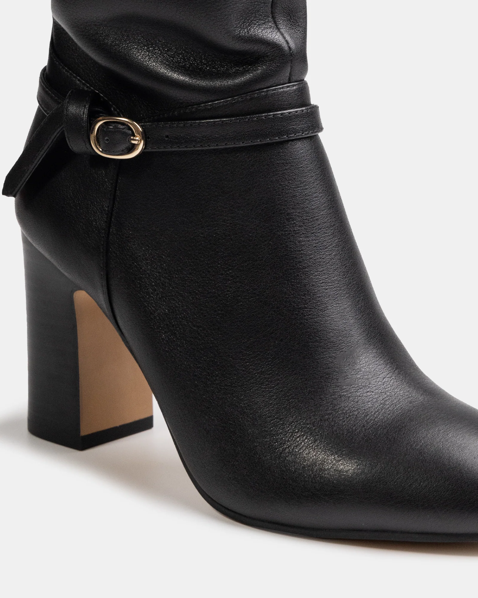 Presley Black Leather Knee High Boot - Image 3