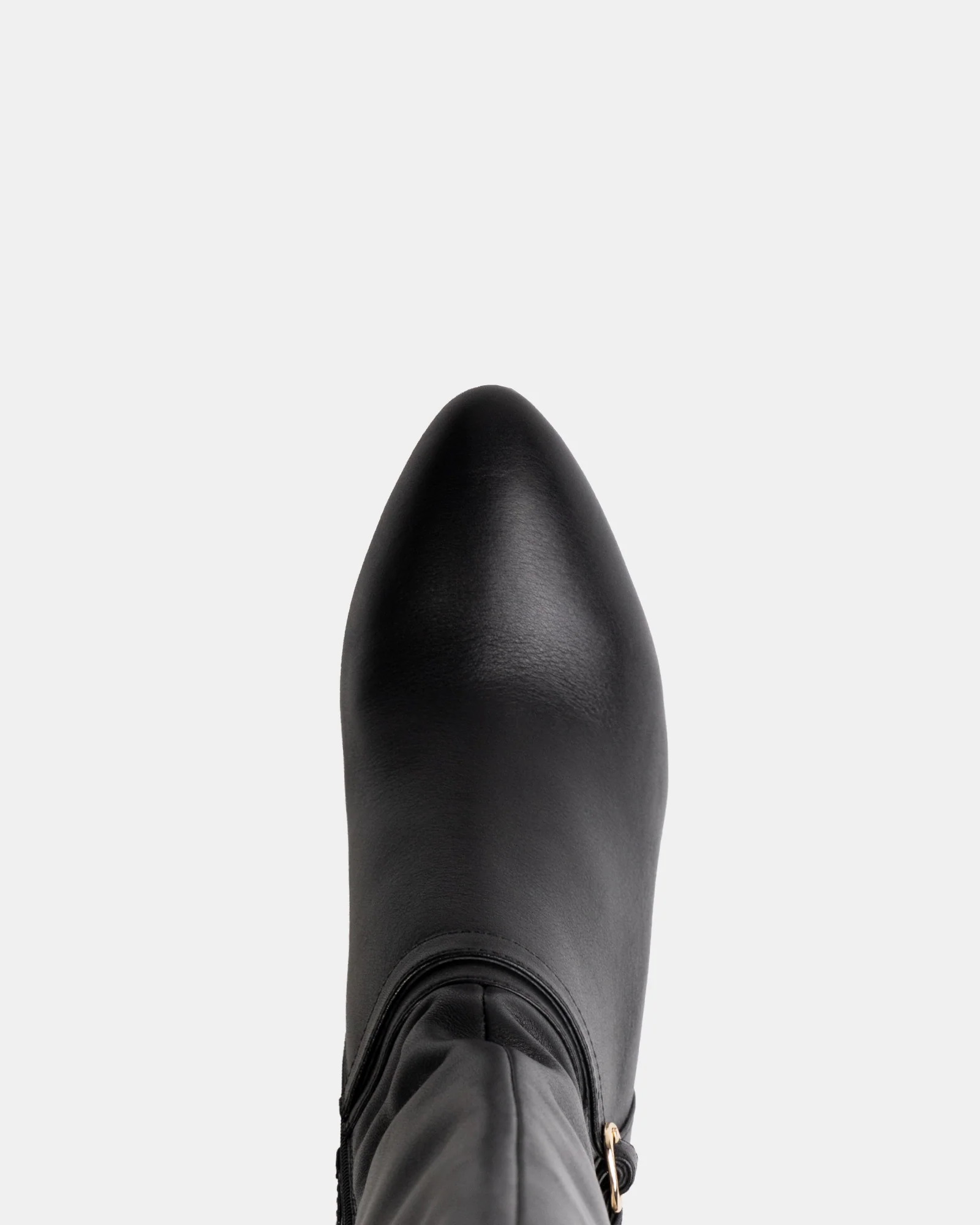 Presley Black Leather Knee High Boot - Image 5