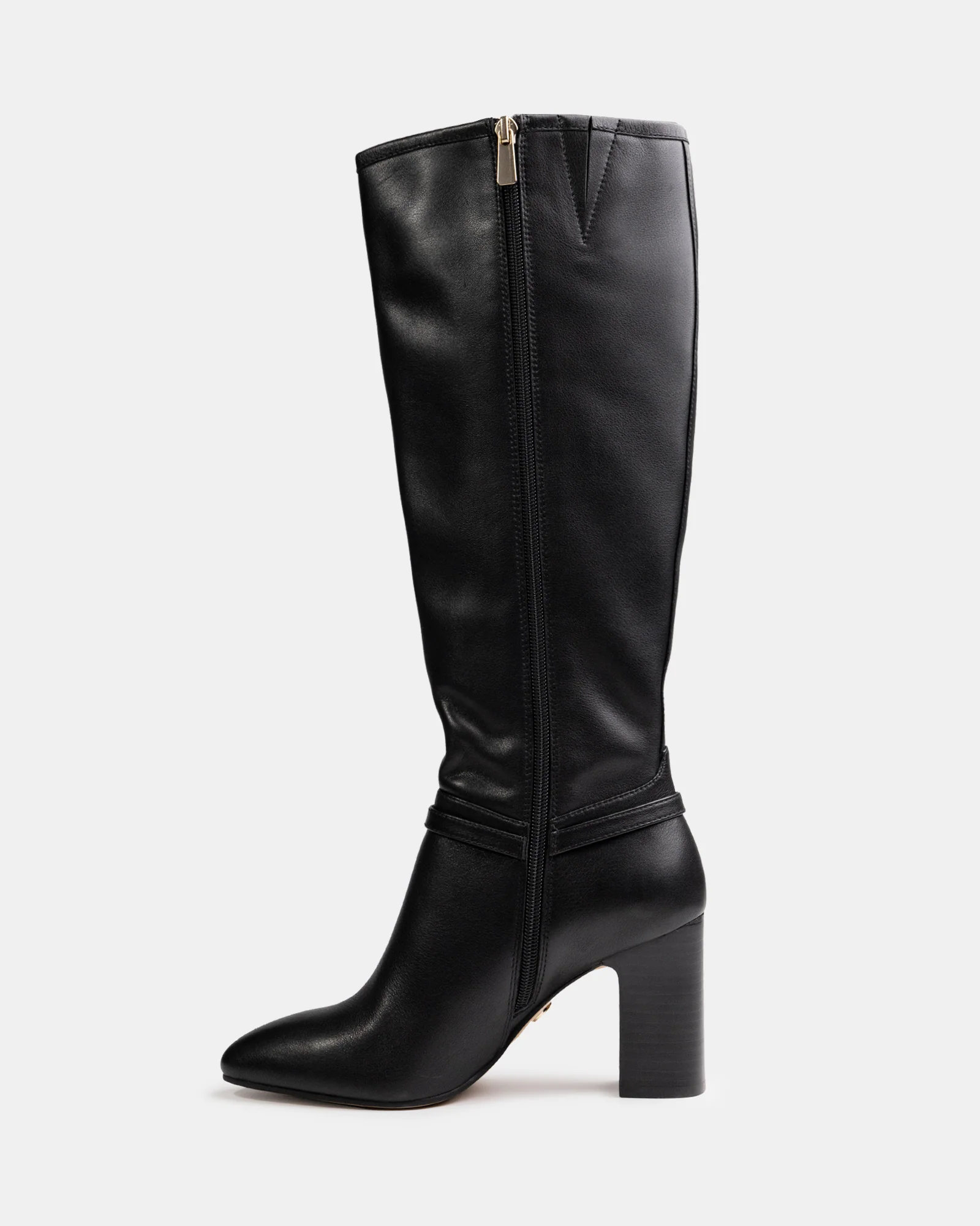 Presley Black Leather Knee High Boot - Image 6
