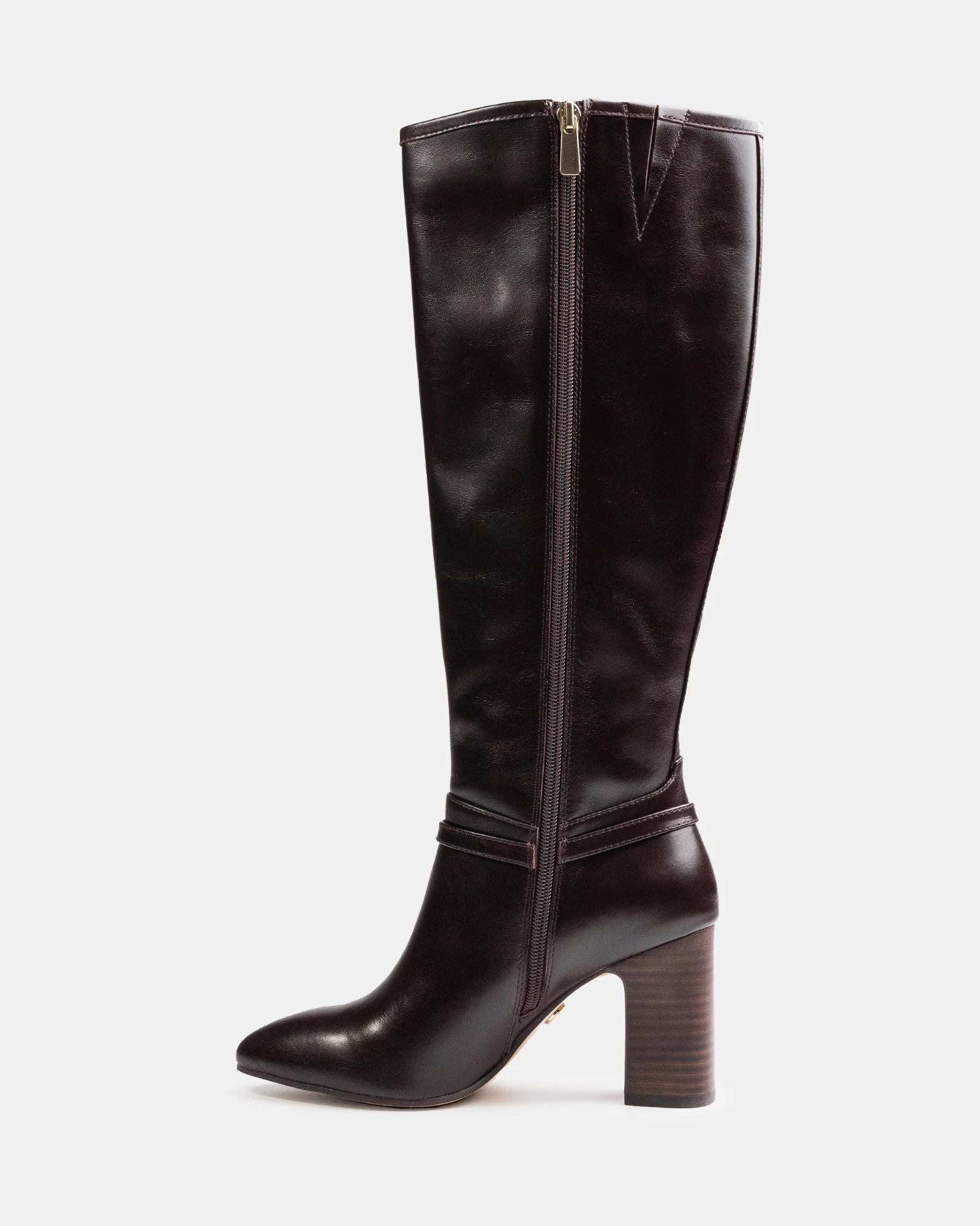 Presley Dark Brown Leather Knee High Boot - Image 6