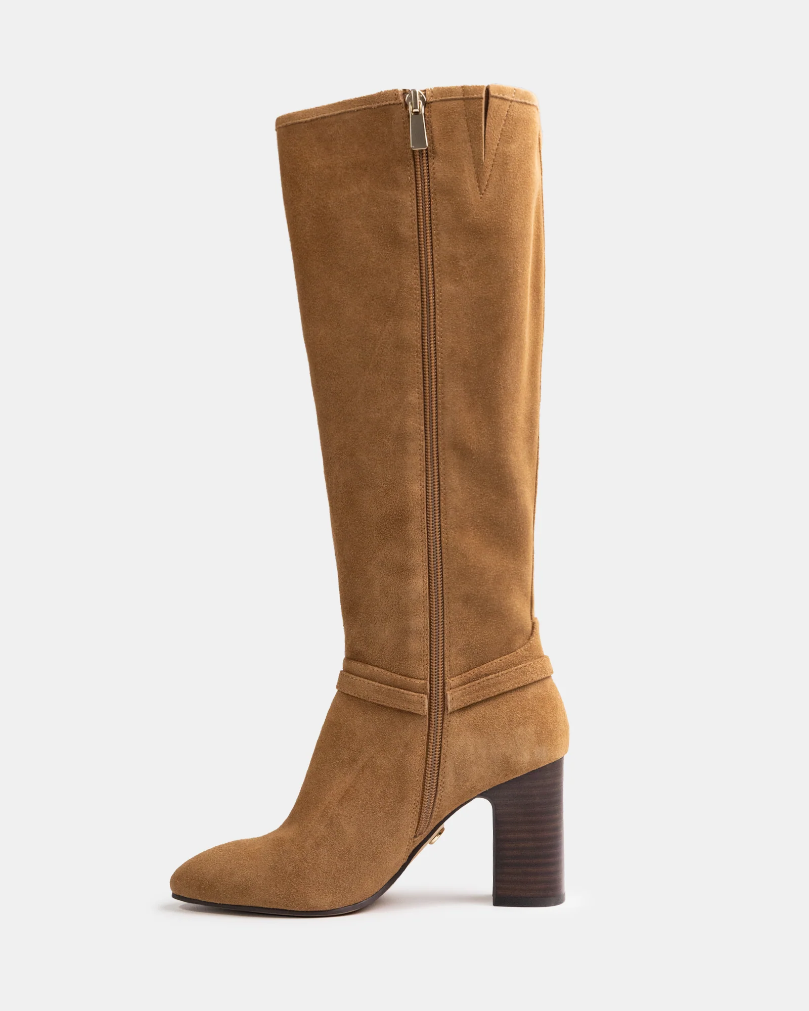 Presley Nutmeg Suede Leather Knee High Boot - Image 6