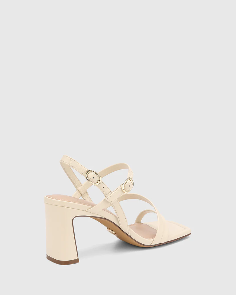 Primo Vintage Ivory Leather Strappy Heel - Image 4