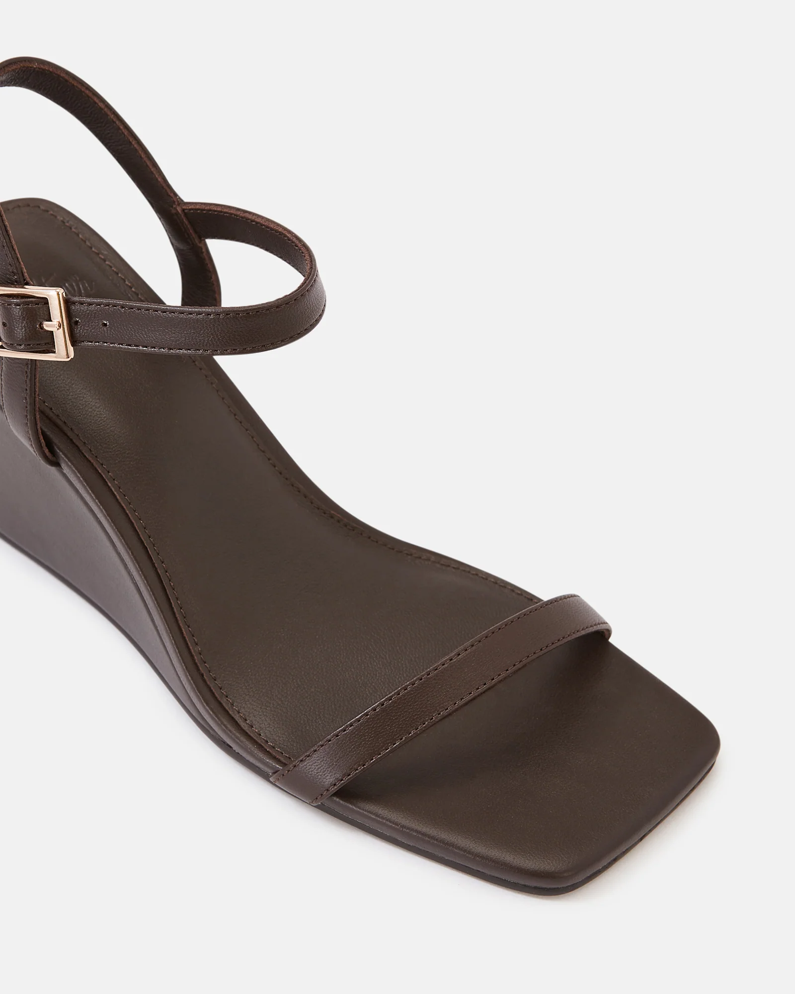 Prisca Ebony Leather Wedge - Image 3