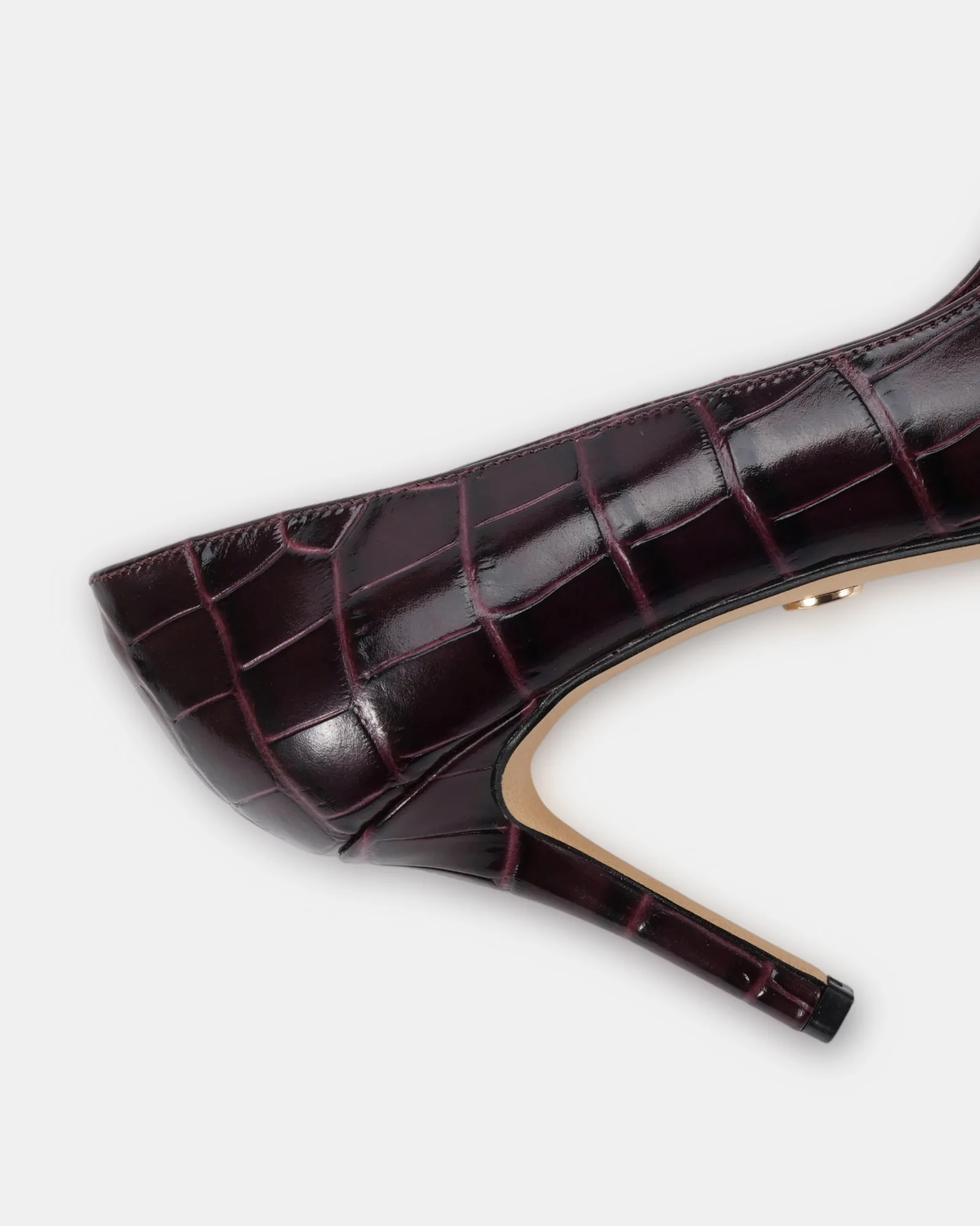 Ravyn Raisin Croc Embossed Leather Pump - Image 3