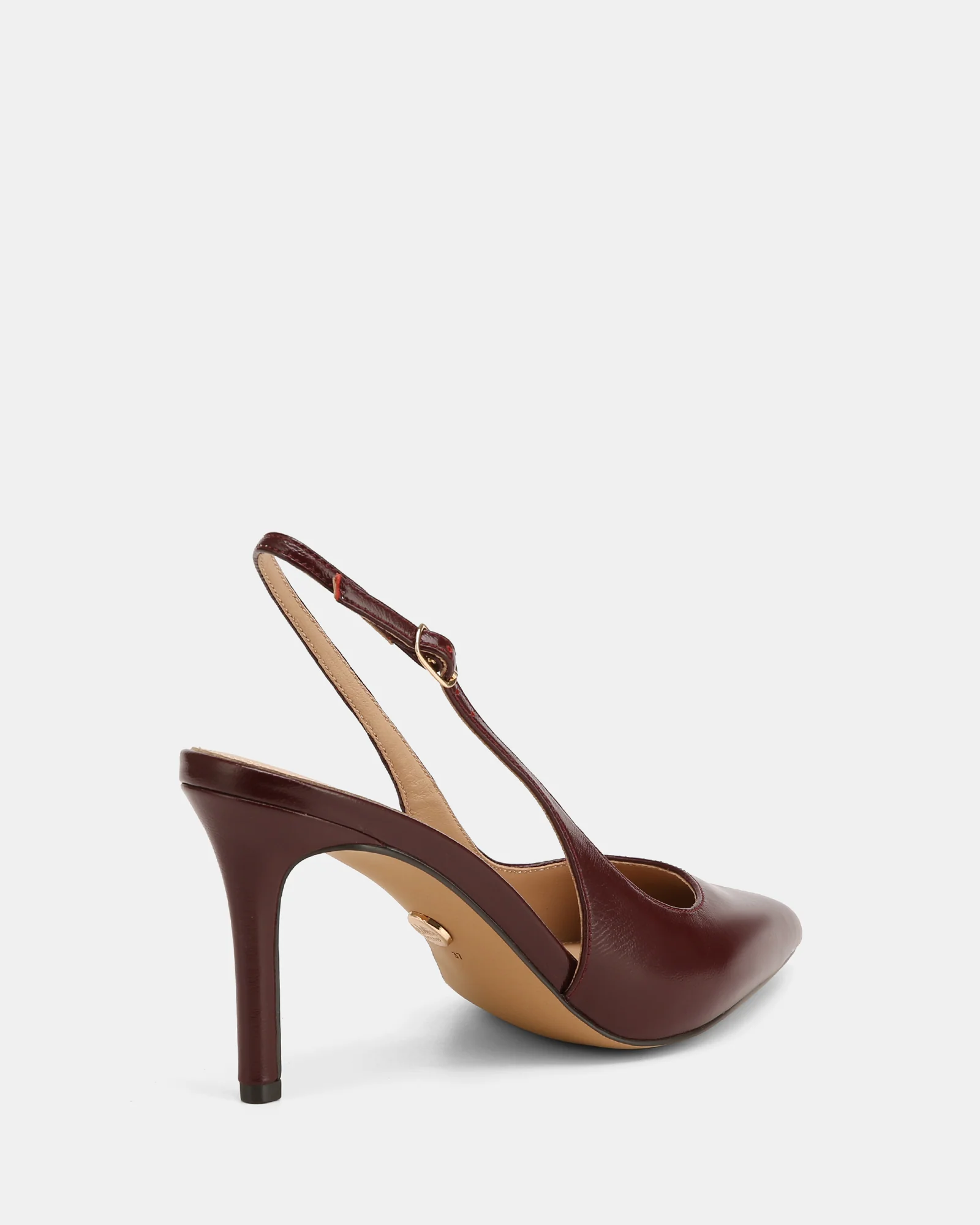 Riker Berry Shiny Leather Slingback - Image 4