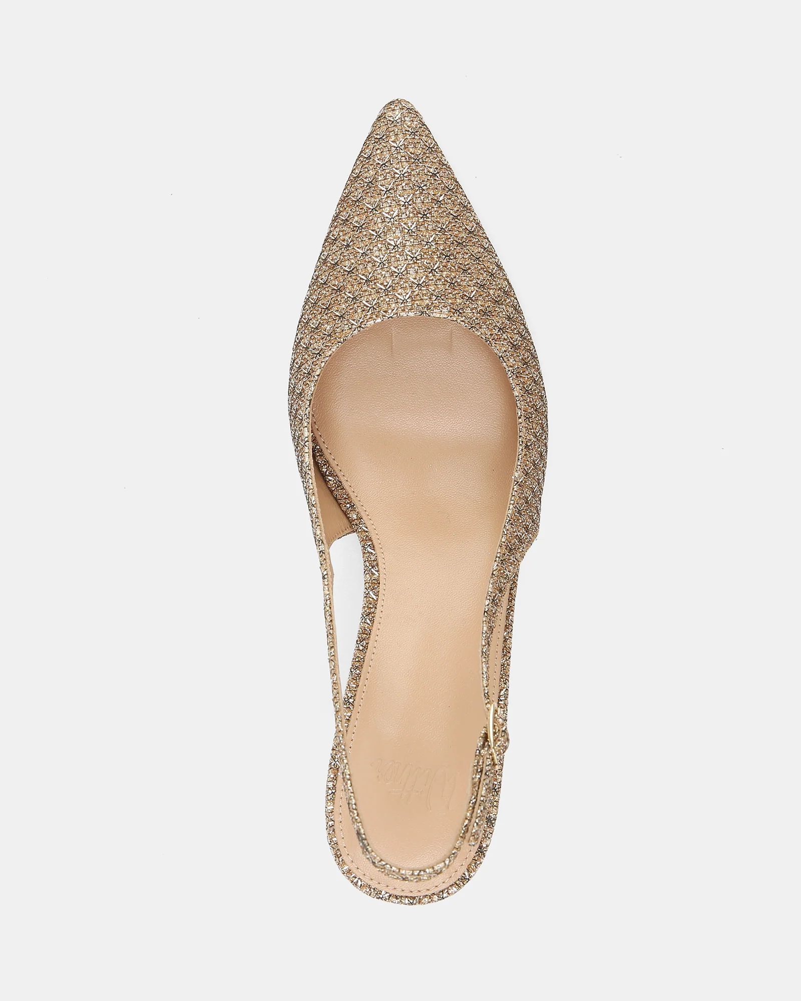 Riker Gold Metallic Lurex Slingback - Image 5