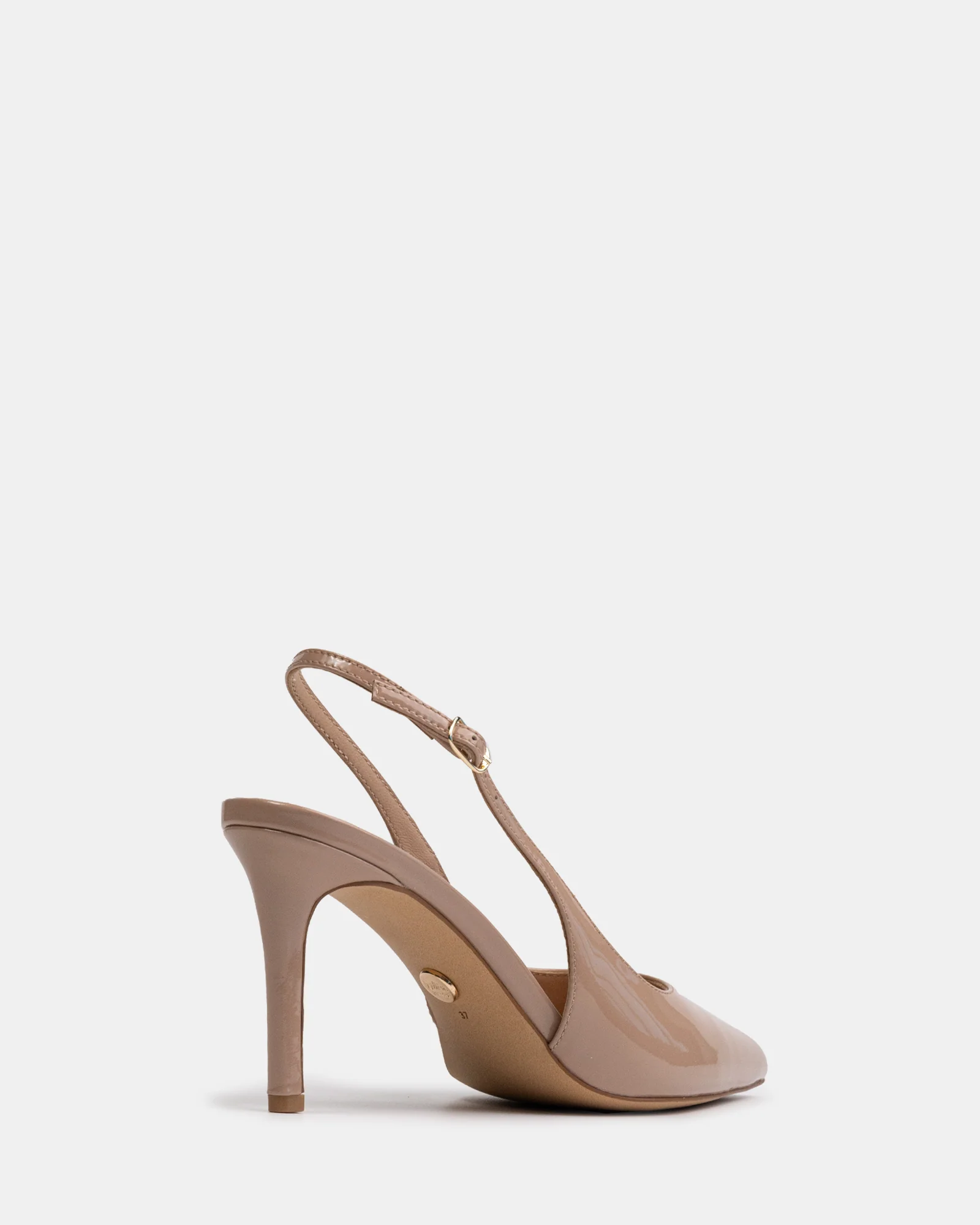 Riker Nude Patent Leather Slingback - Image 4