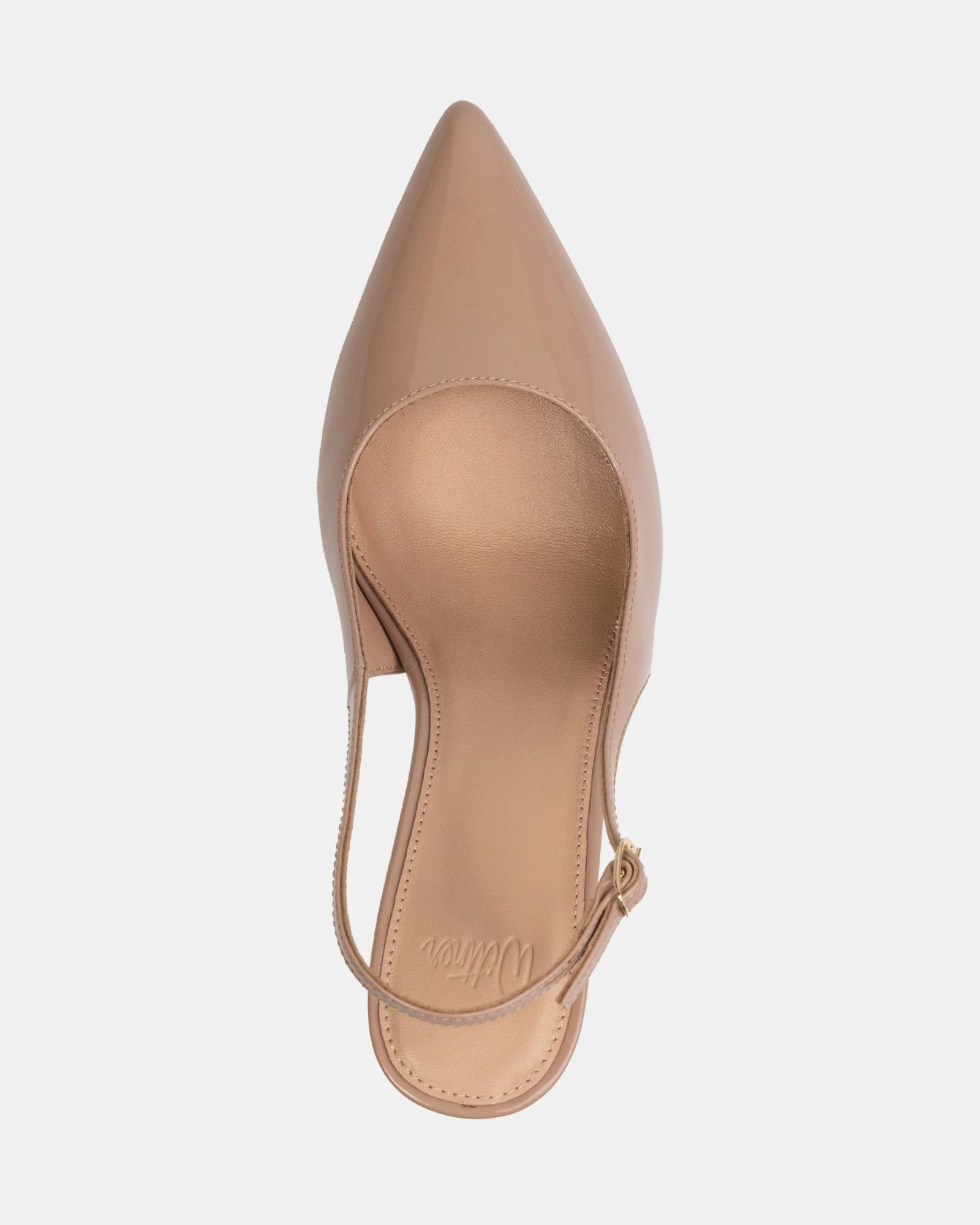 Riker Nude Patent Leather Slingback - Image 5