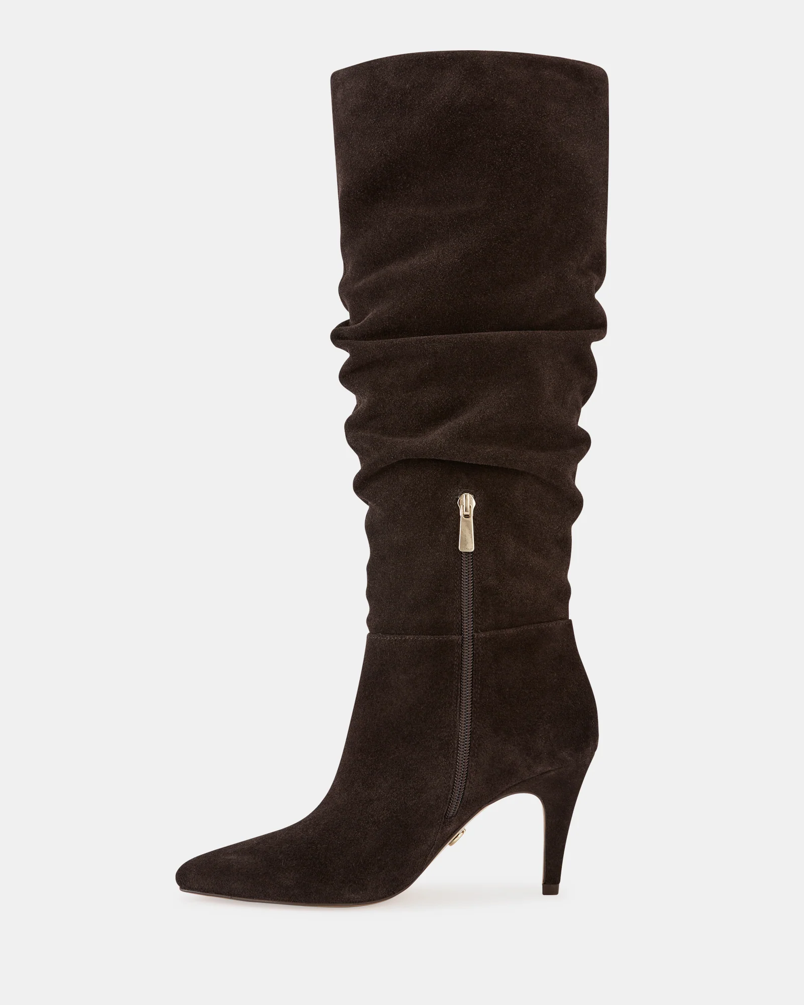 Romayn Ebony Suede Leather Knee High Boot - Image 6