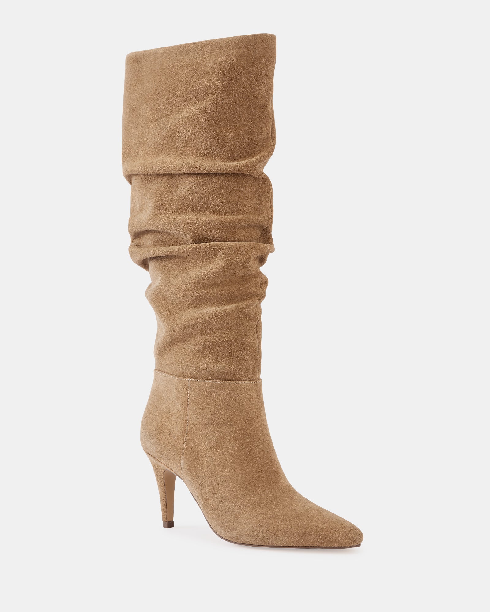 Romayn Fawn Suede Leather Knee High Boot - Image 2