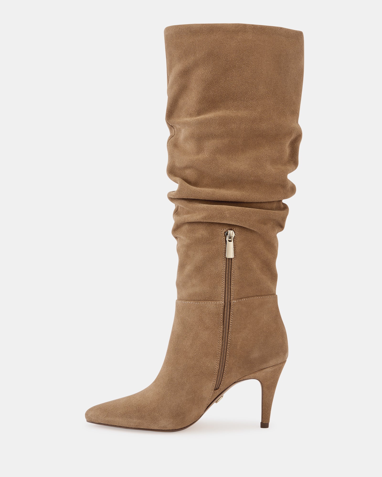 Romayn Fawn Suede Leather Knee High Boot - Image 6