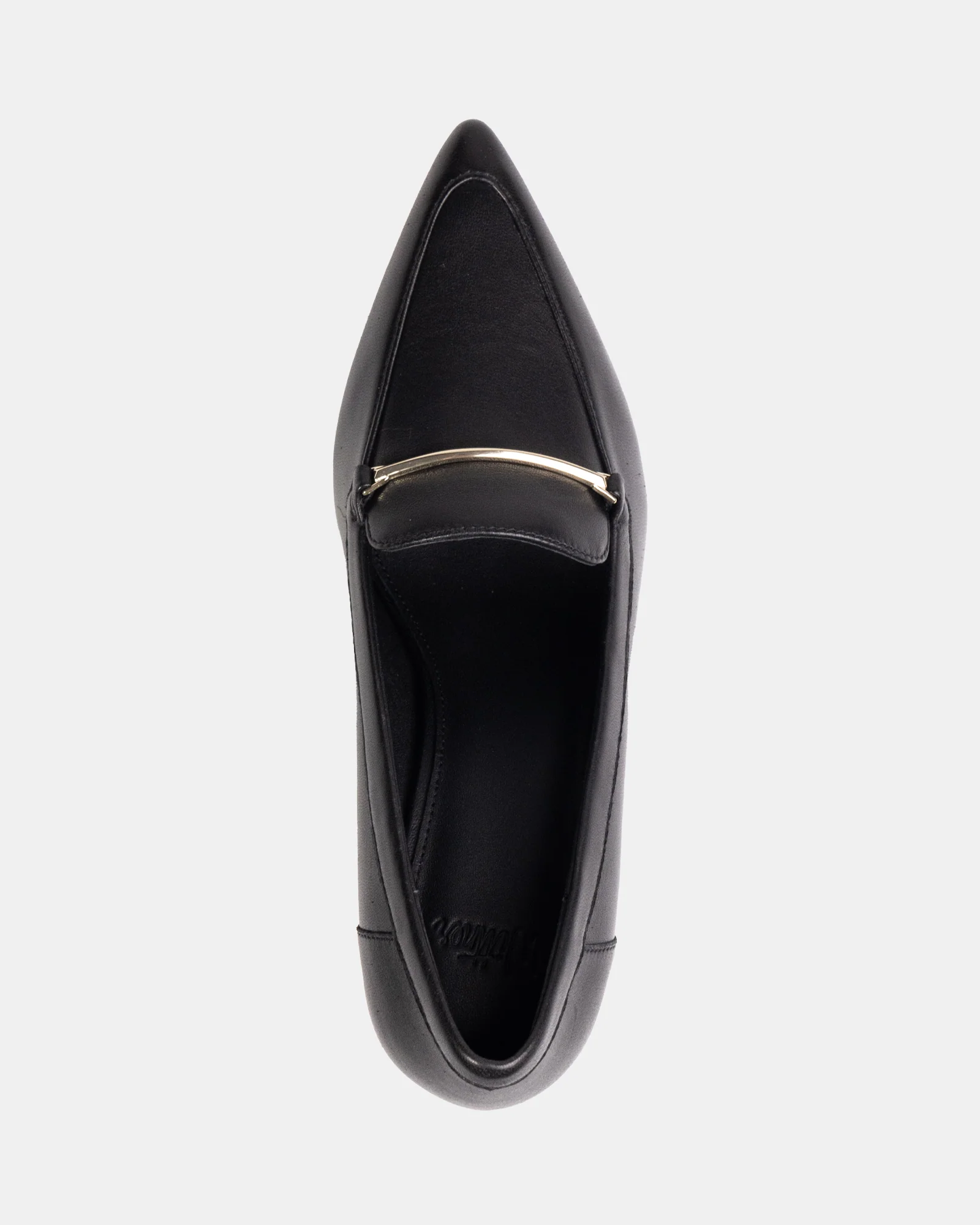 Rylan Black Leather Heeled Loafer - Image 5