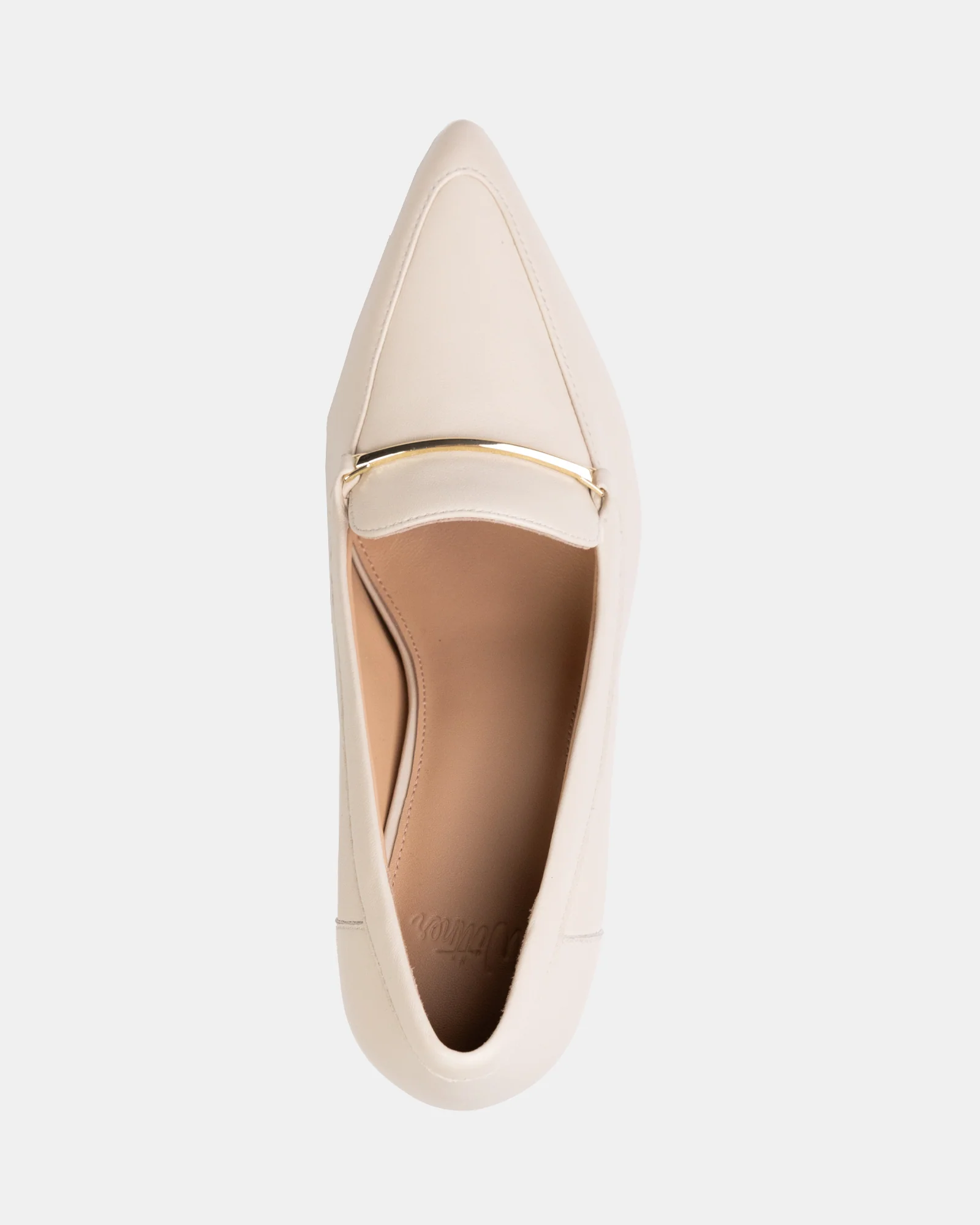 Rylan Vintage Ivory Leather Heeled Loafer - Image 5