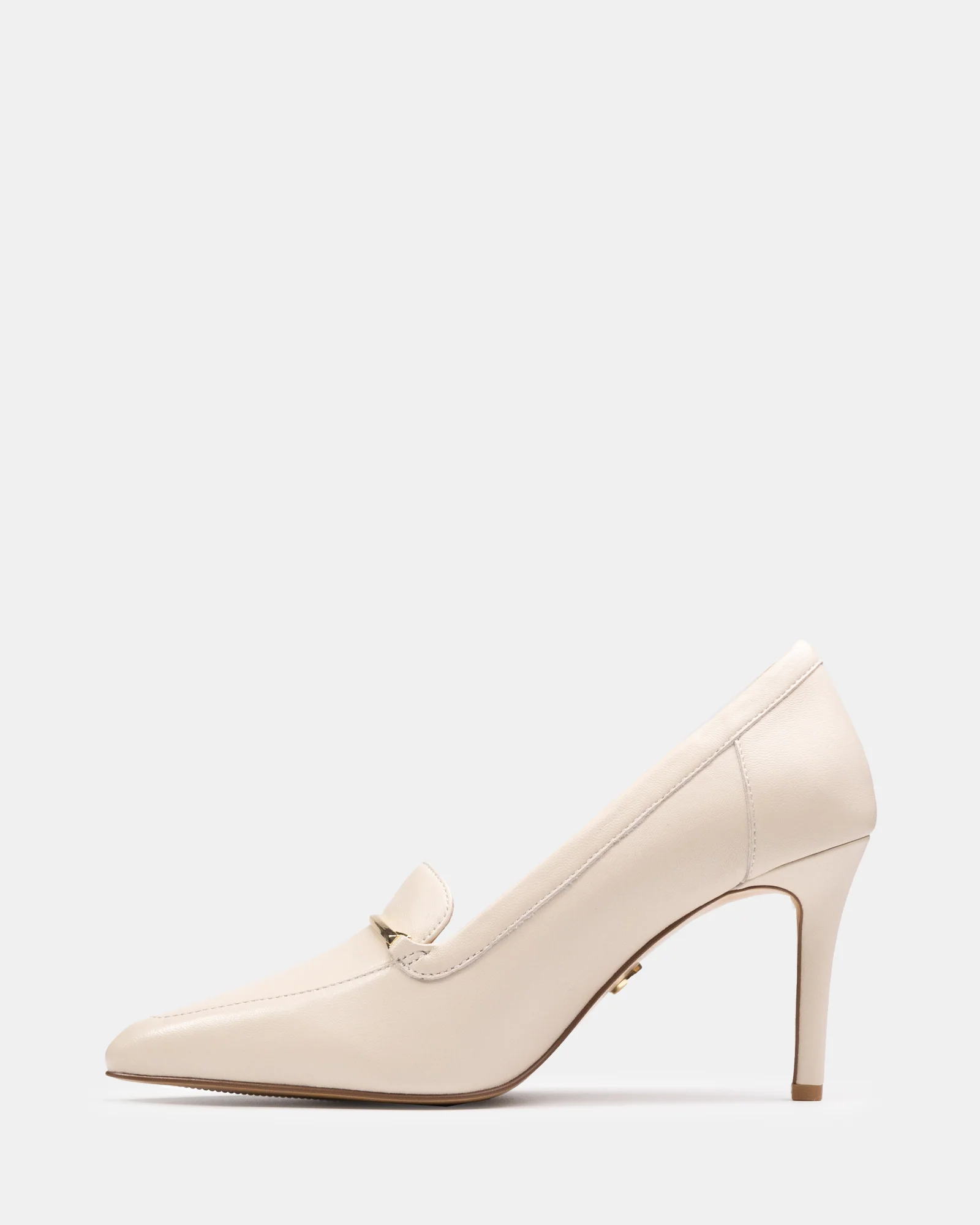 Rylan Vintage Ivory Leather Heeled Loafer - Image 6