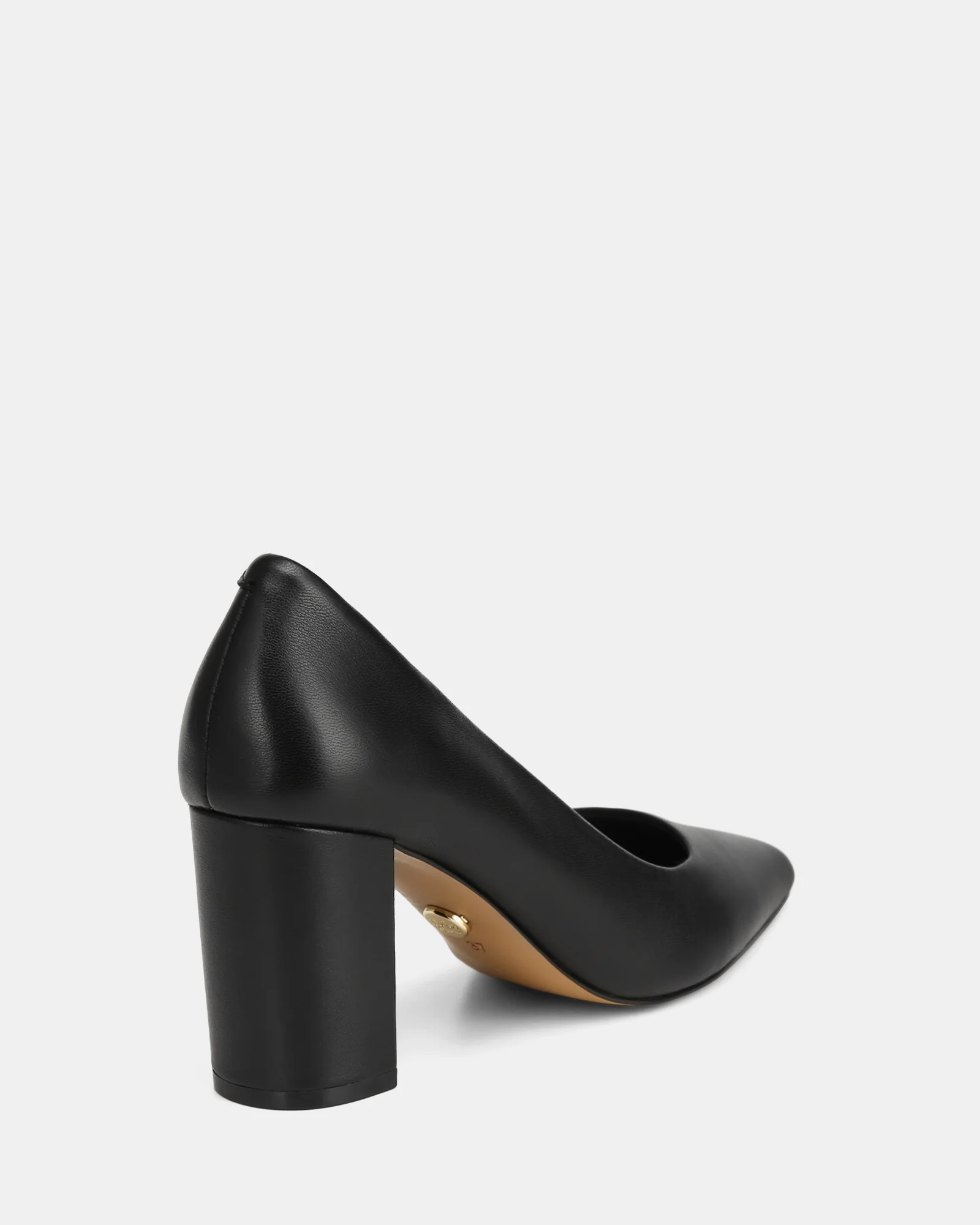 Sara Black Leather Pump - Image 4